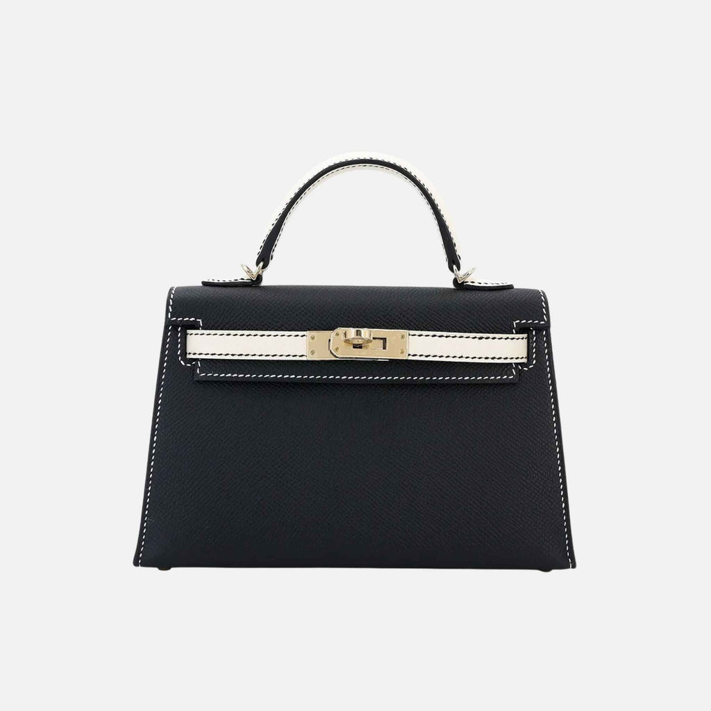 Mini Kelly II Hss Epsom Black Hermes – Гарантія оригінальності – боковий вид
