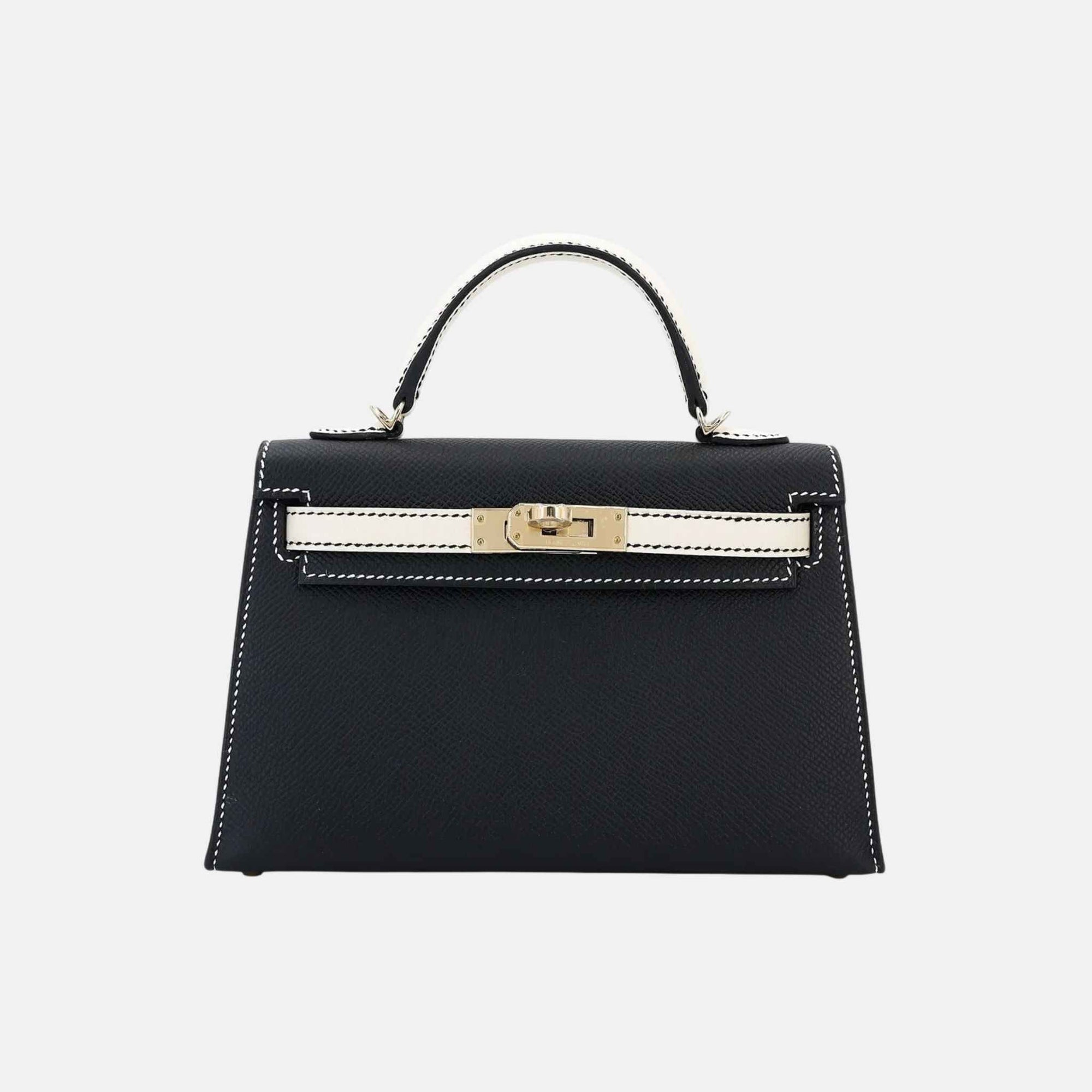 Mini Kelly II Hss Epsom Black Hermes – Гарантія оригінальності – боковий вид
