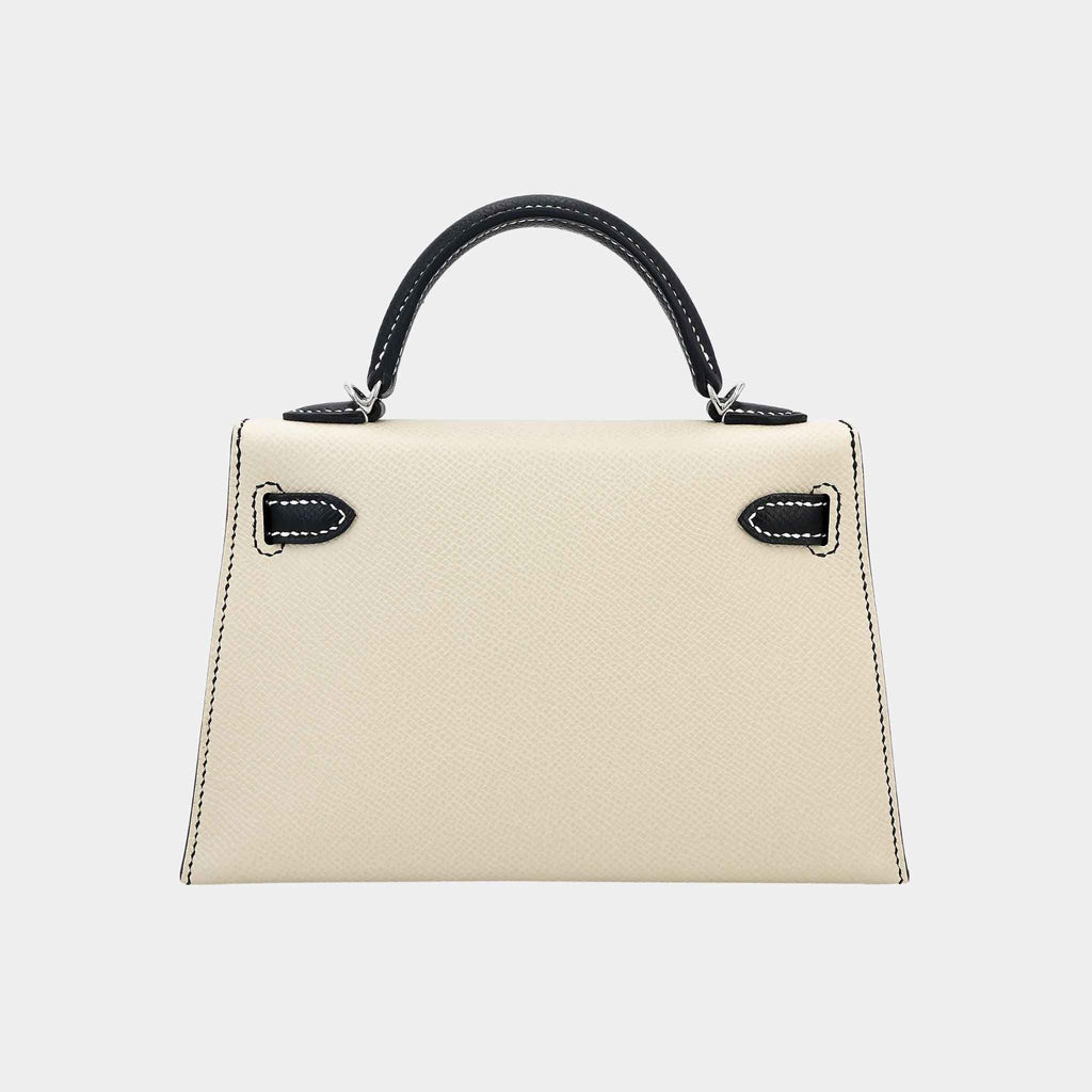 Mini Kelly II Hss Epsom Nata Hermes – Гарантія оригінальності – вид ззаду