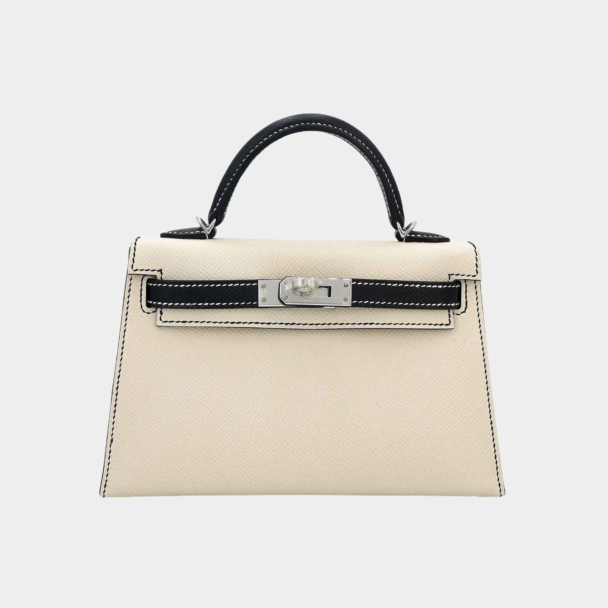 Mini Kelly II Hss Epsom Nata Hermes – Гарантія оригінальності – боковий вид