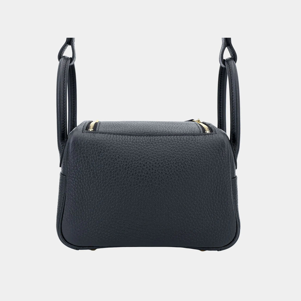 Оригінальна Mini Lindy II Clemence Black Ghw Hermes – вид ззаду