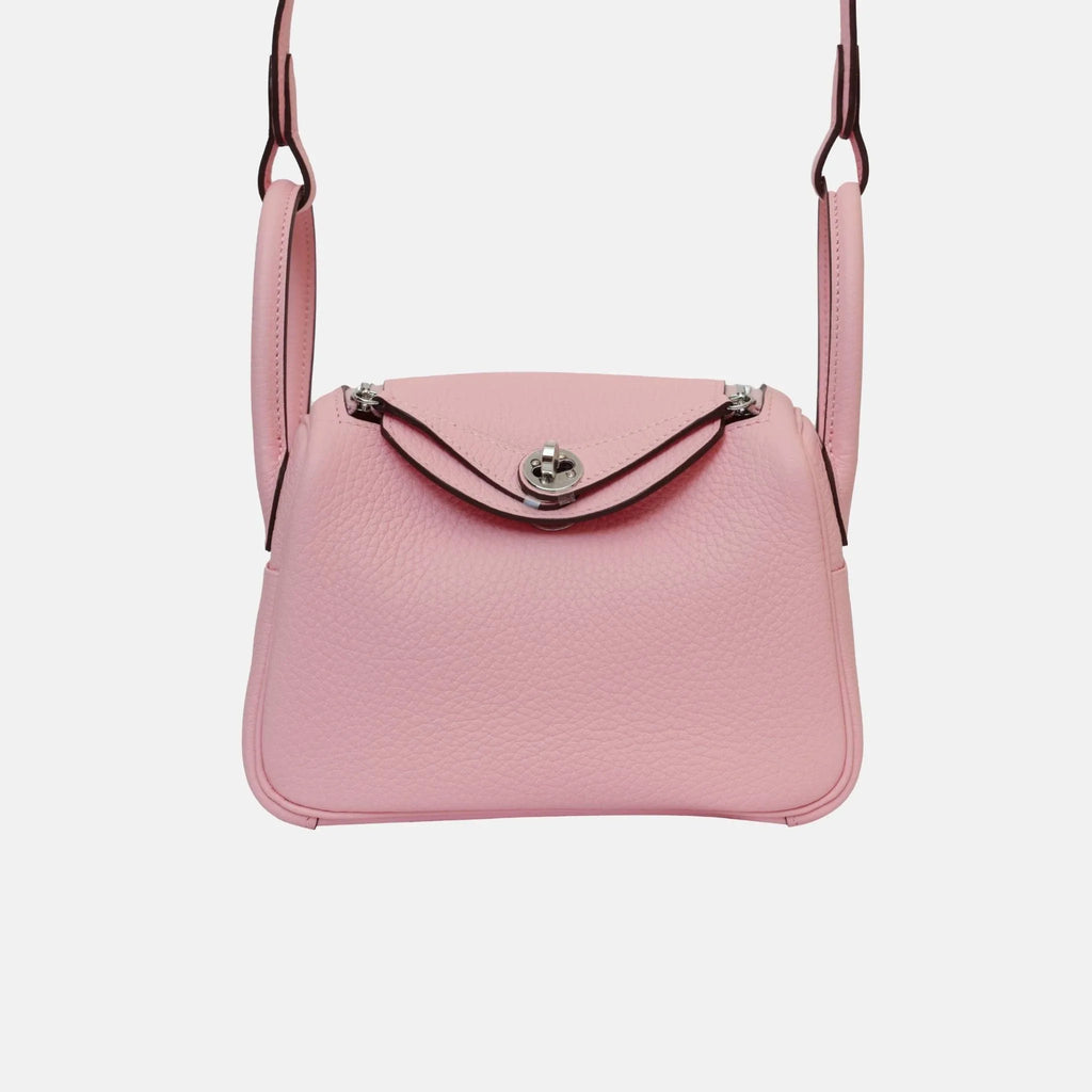Mini Lindy Rose Sakura Clemence Phw Hermes – Гарантія оригінальності – боковий вид