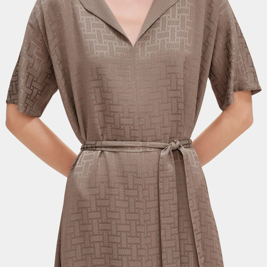 Mosaique Belted Caftan In Jacquard Silk Hermes оригінал – Купити в Україні – збільшений вид