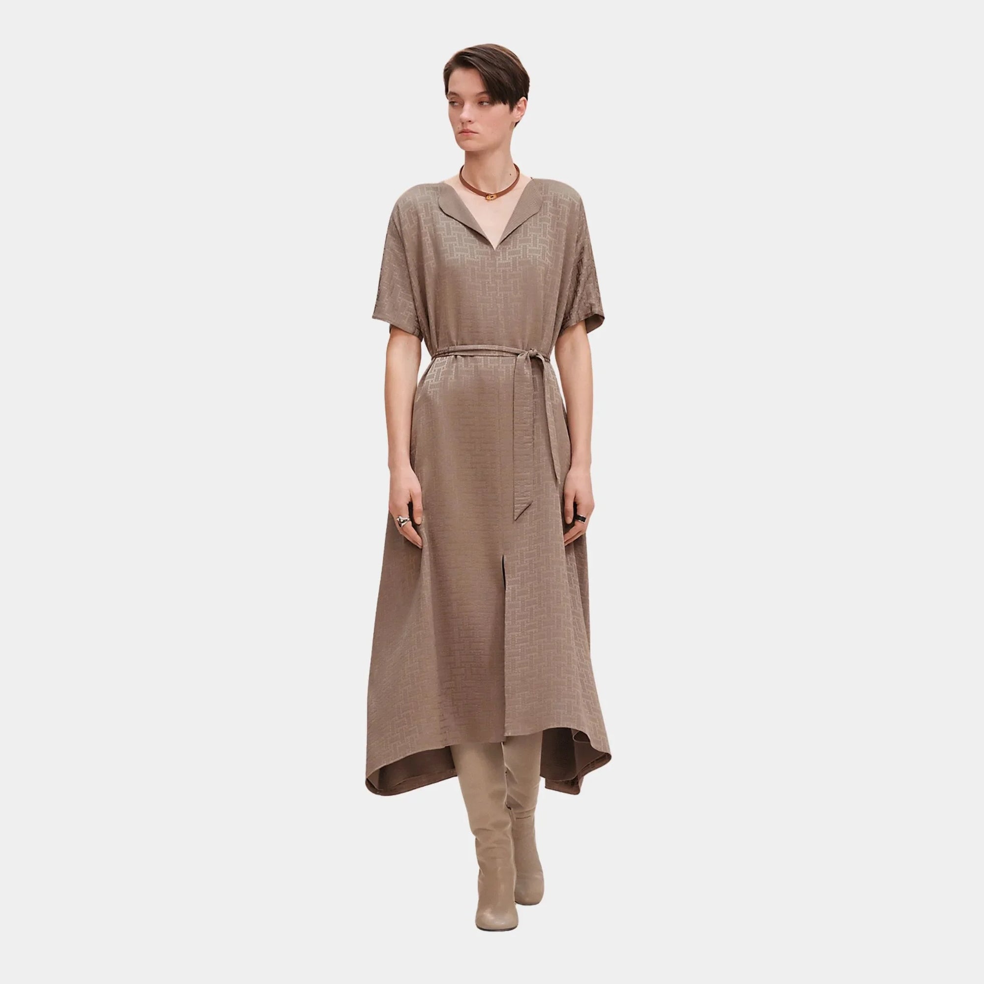 Mosaique Belted Caftan In Jacquard Silk Hermes оригінал – Купити в Україні – детальний вид