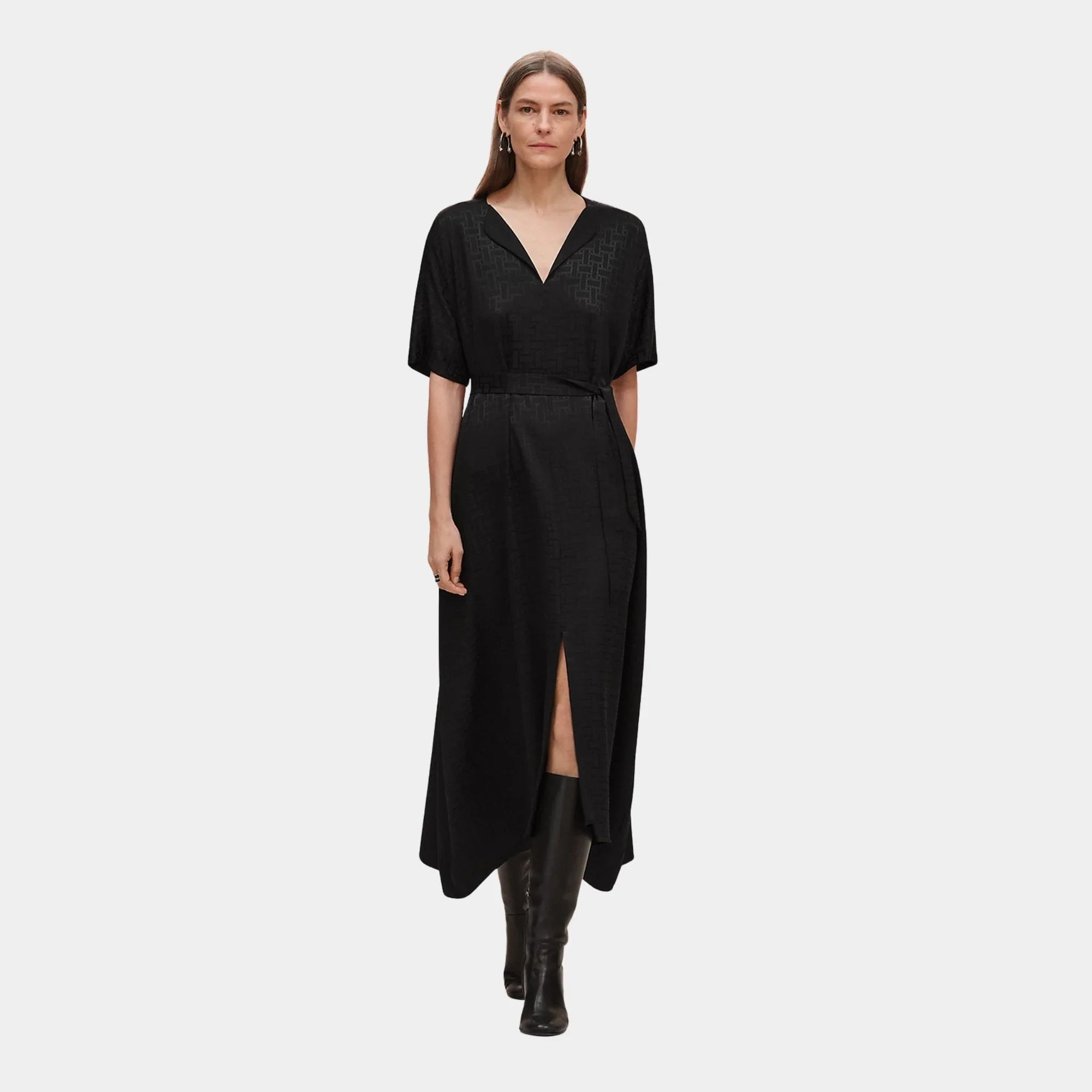 Mosaique Belted Caftan In Jacquard Silk Hermes оригінал – Купити в Україні – боковий вид