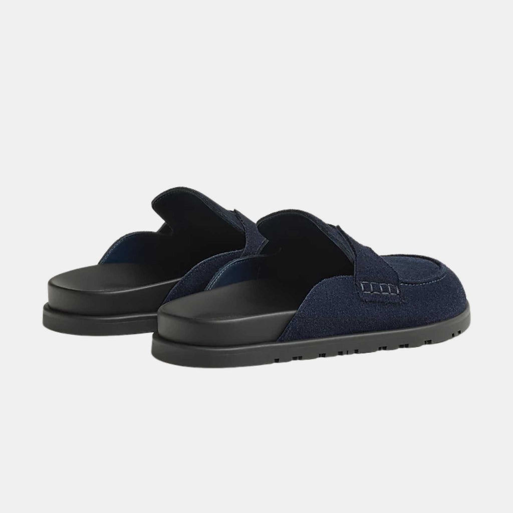 Оригінальна Mules Go Ocean Blue Hermes – вид ззаду