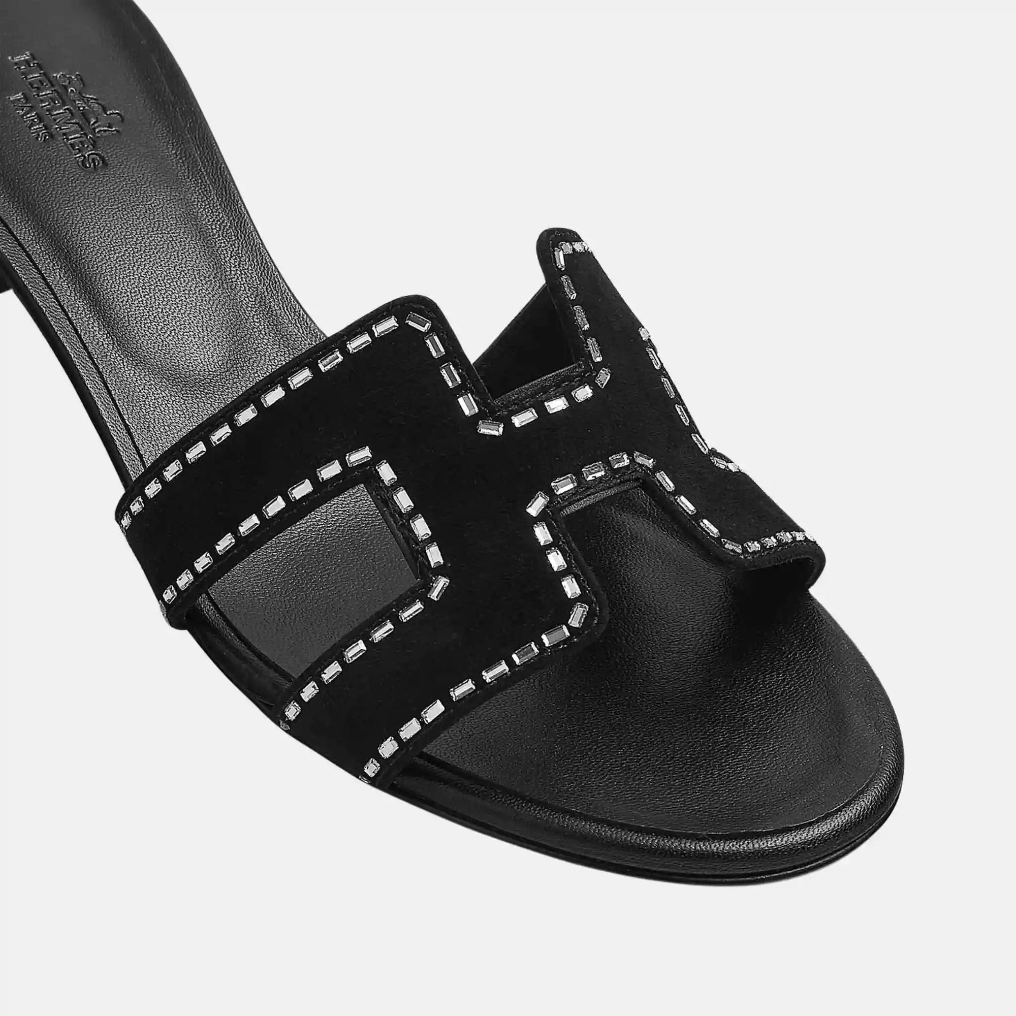 Oasis Black Suede Goatskin Rhinestone Hermes оригінал – Купити в Україні – детальний вид