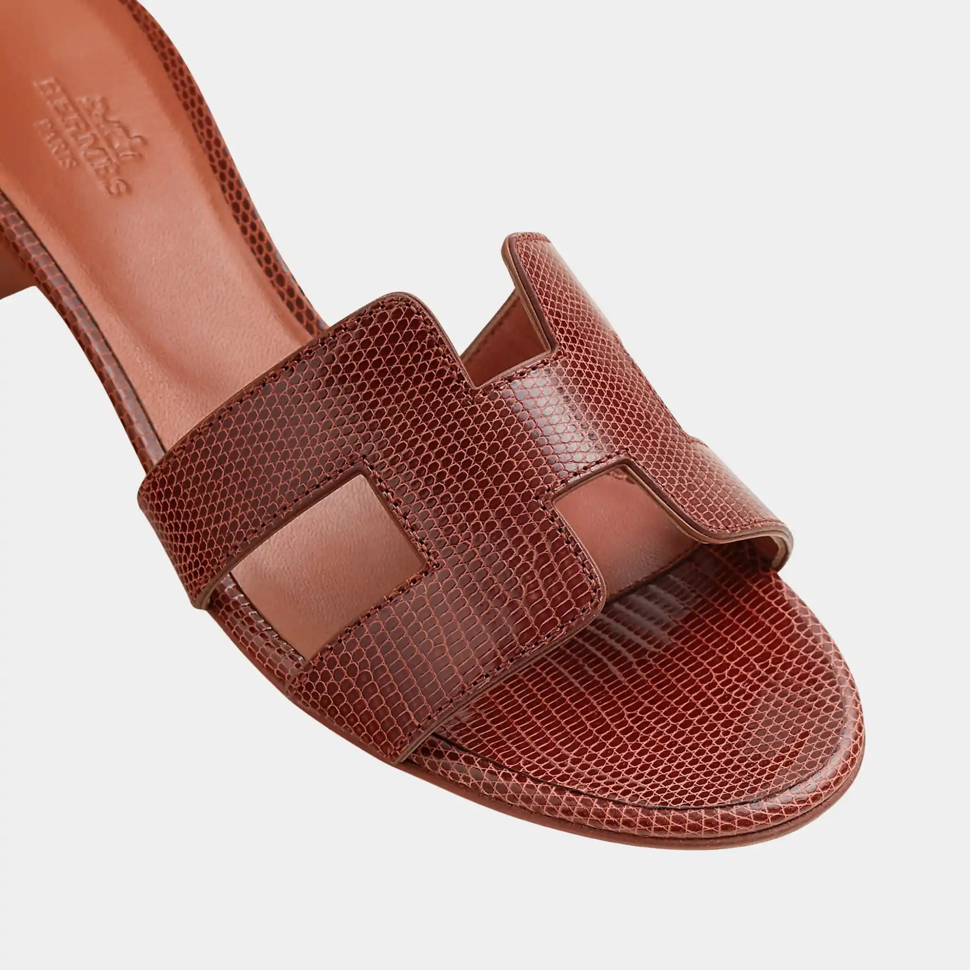Oasis Sandal In Shiny Java Lizard Hermes оригінал – Купити в Україні – детальний вид