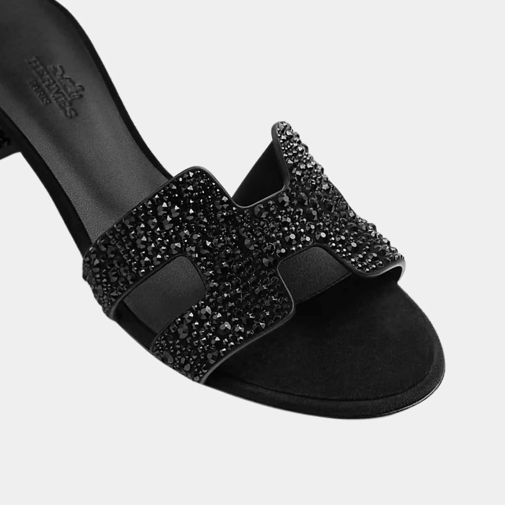 Oasis Sandals Black With Rhinestones Hermes оригінал – Купити в Україні – детальний вид