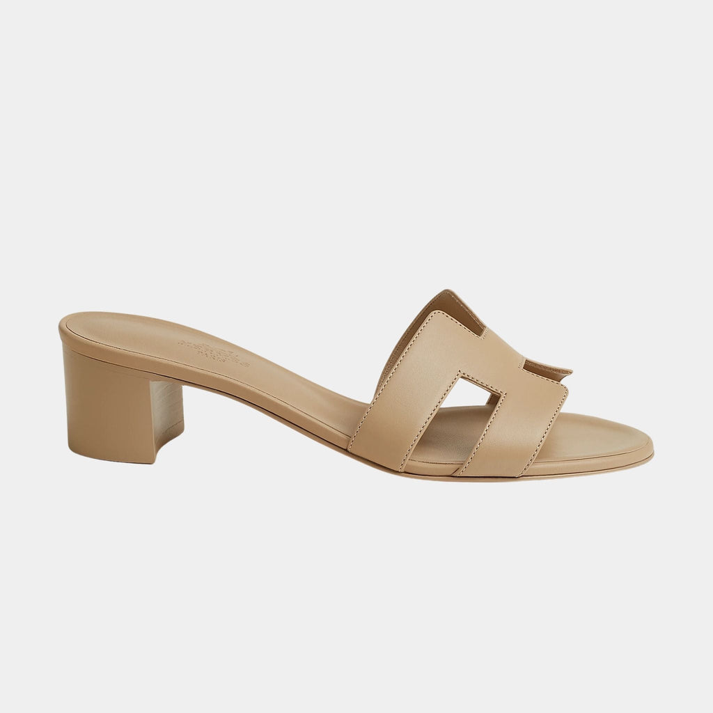 Oasis High Heel Sandals In Calfskin Hermes – Гарантія оригінальності – вид ззаду