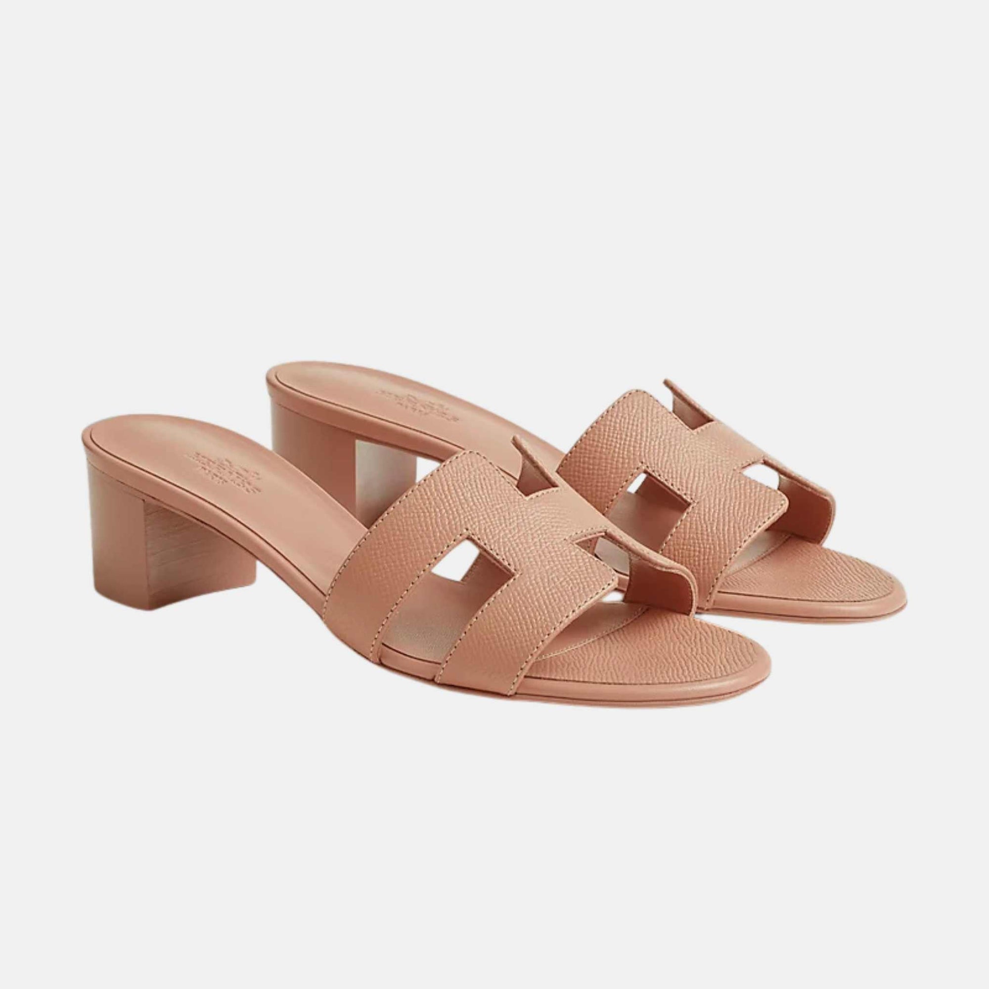 Oasis Sandals In Epsom Calfskin Hermes – Гарантія оригінальності – боковий вид