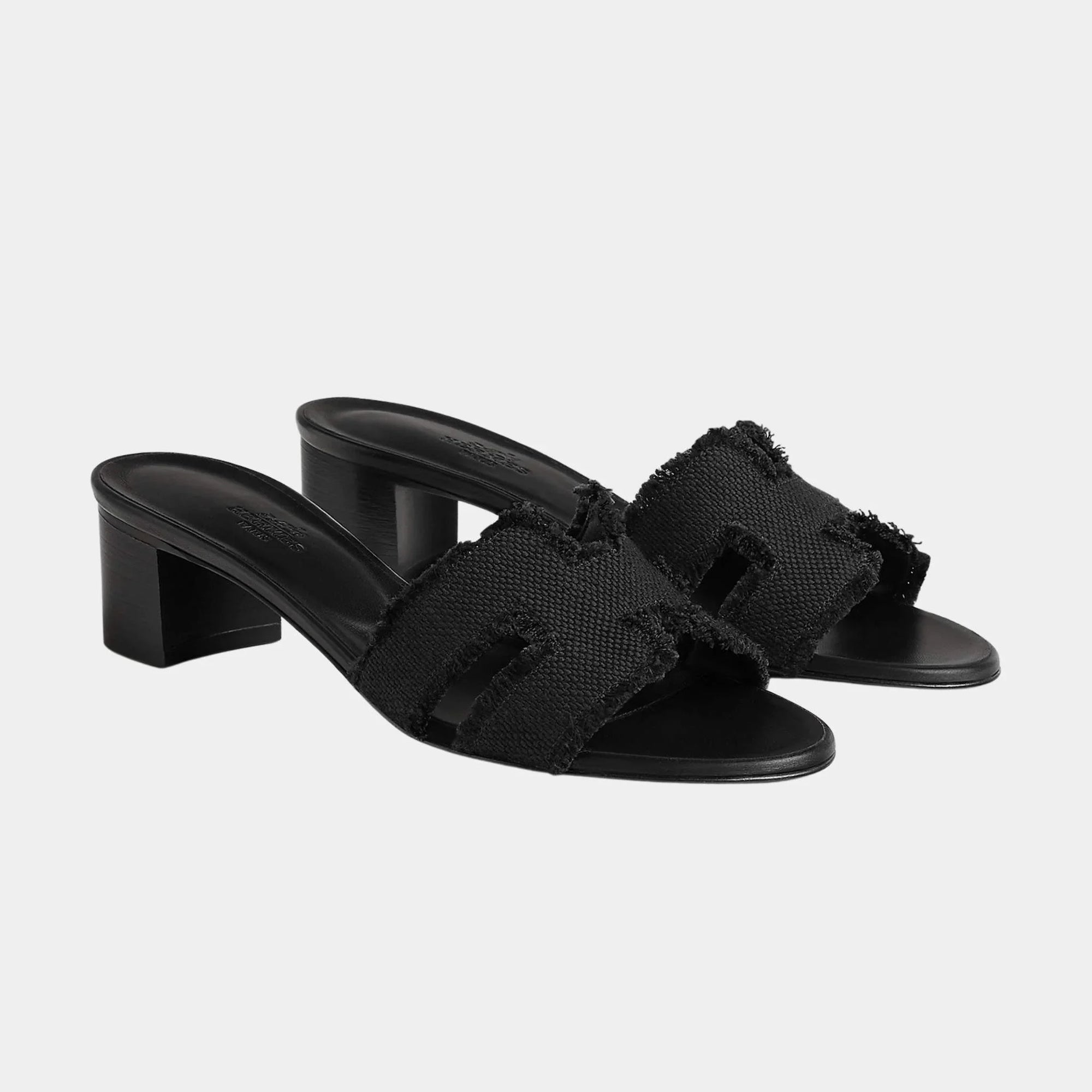 Oasis Sandals Fringed Linen Canvas Hermes – Гарантія оригінальності – збільшений вид