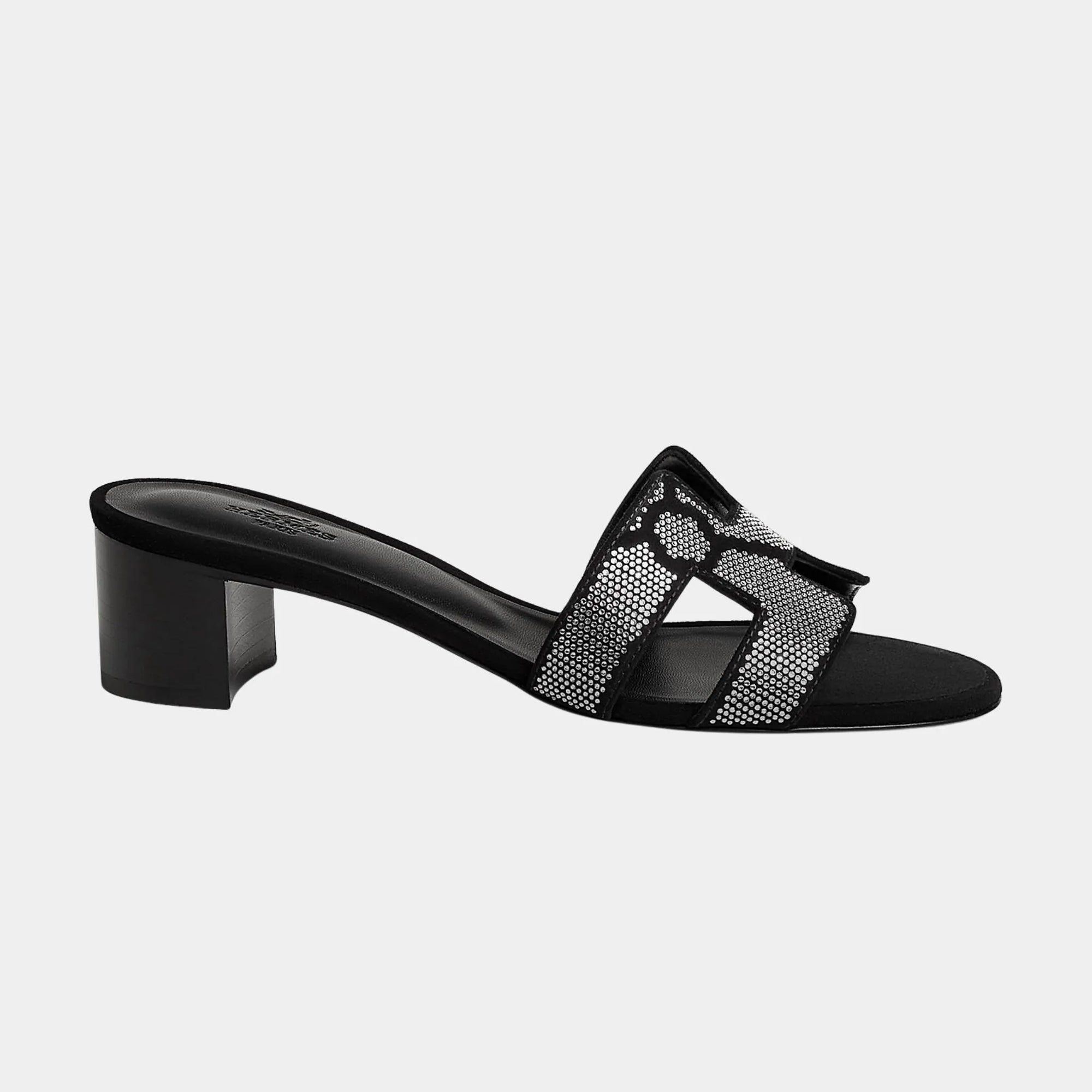 Oasis Sandals In Suede With Figure Artistique Motif Hermes – Гарантія оригінальності – вид ззаду
