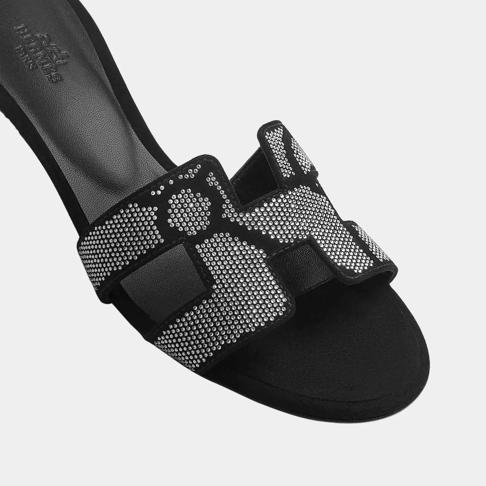 Oasis Sandals In Suede With Figure Artistique Motif Hermes – Гарантія оригінальності – детальний вид