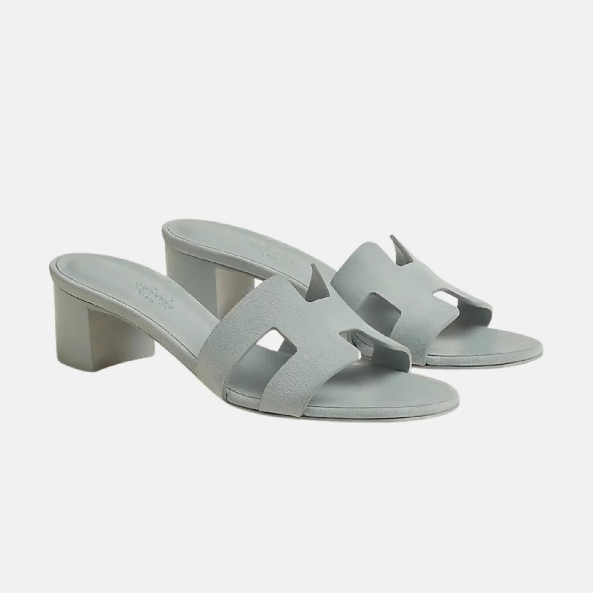 Оригінальна Oasis Sandals In Suede Goatskin Hermes – боковий вид