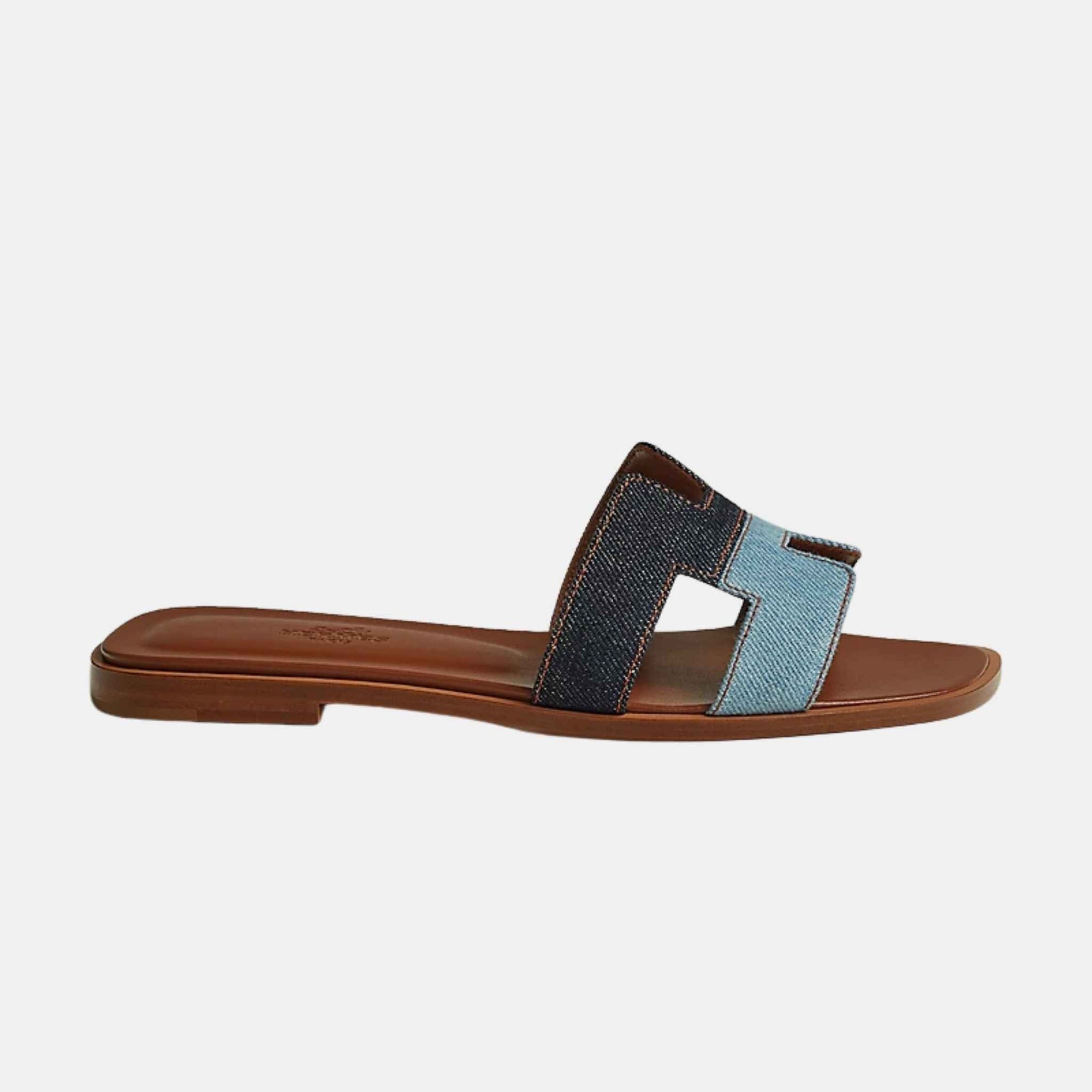 Oran Sandal In Denim Hermes – Гарантія оригінальності – детальний вид