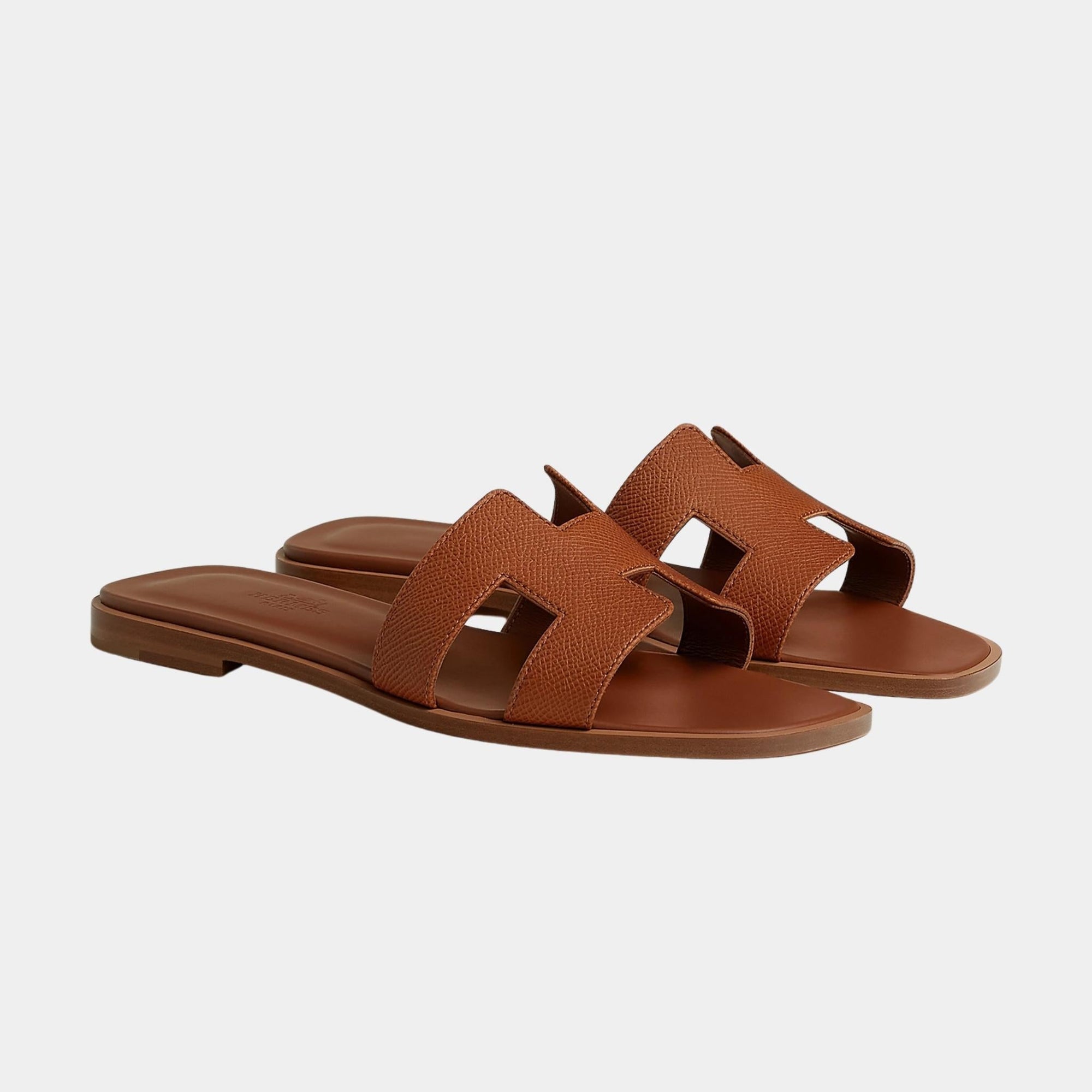 Оригінальна Oran Sandal Epsom Heritage Calfskin Hermes – боковий вид