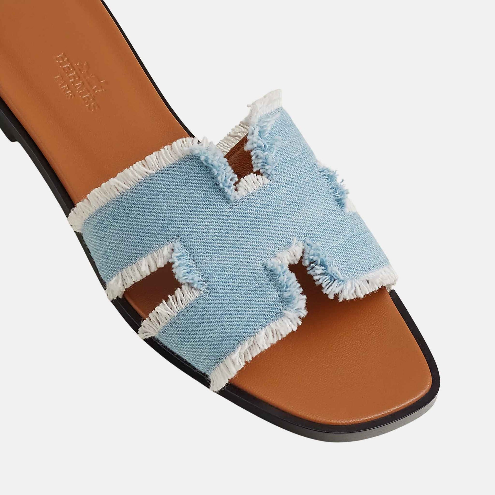 Оригінальна Oran Sandal Fringed Denim Hermes – детальний вид