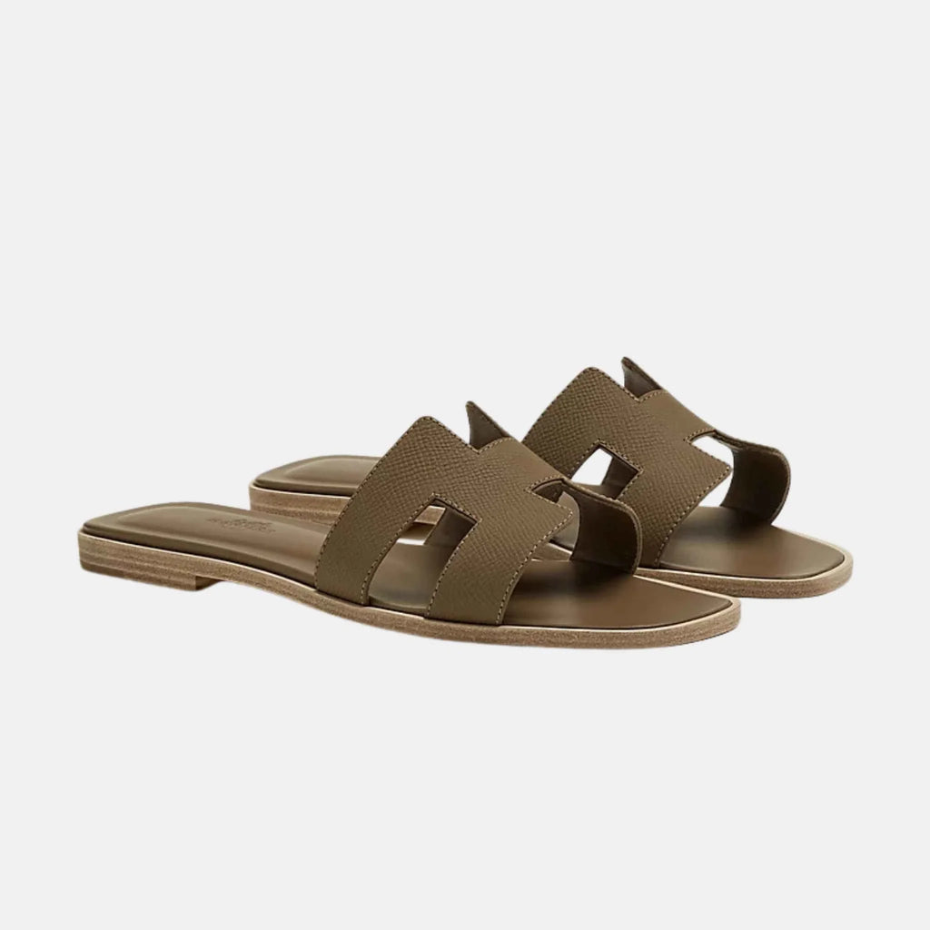 Оригінальна Oran Sandals In Epsom Calfskin Hermes – боковий вид