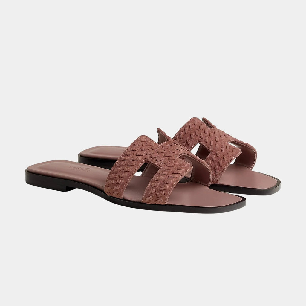 Oran Sandals In Braided Goat Suede Hermes оригінал – Купити в Україні – боковий вид