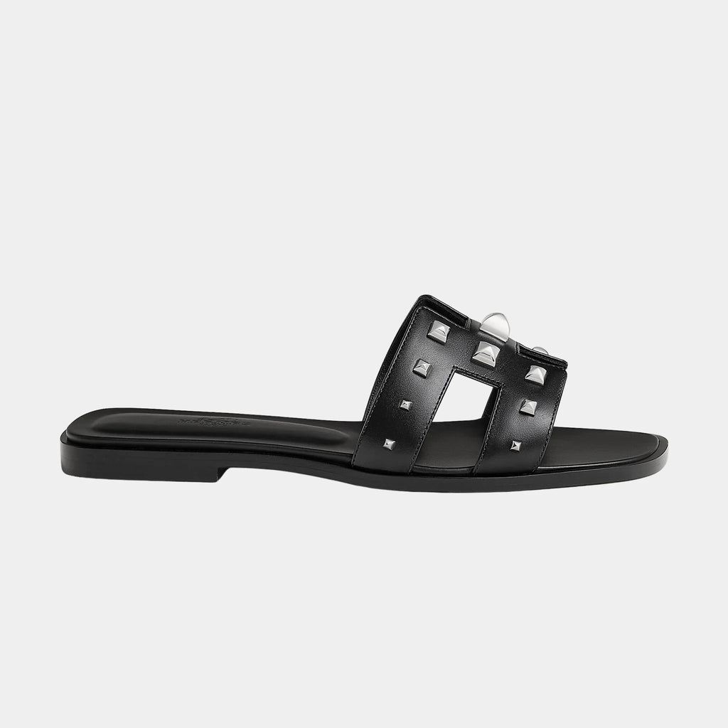 Оригінальна Oran Sandals In Calfskin With Studs Hermes – вид ззаду