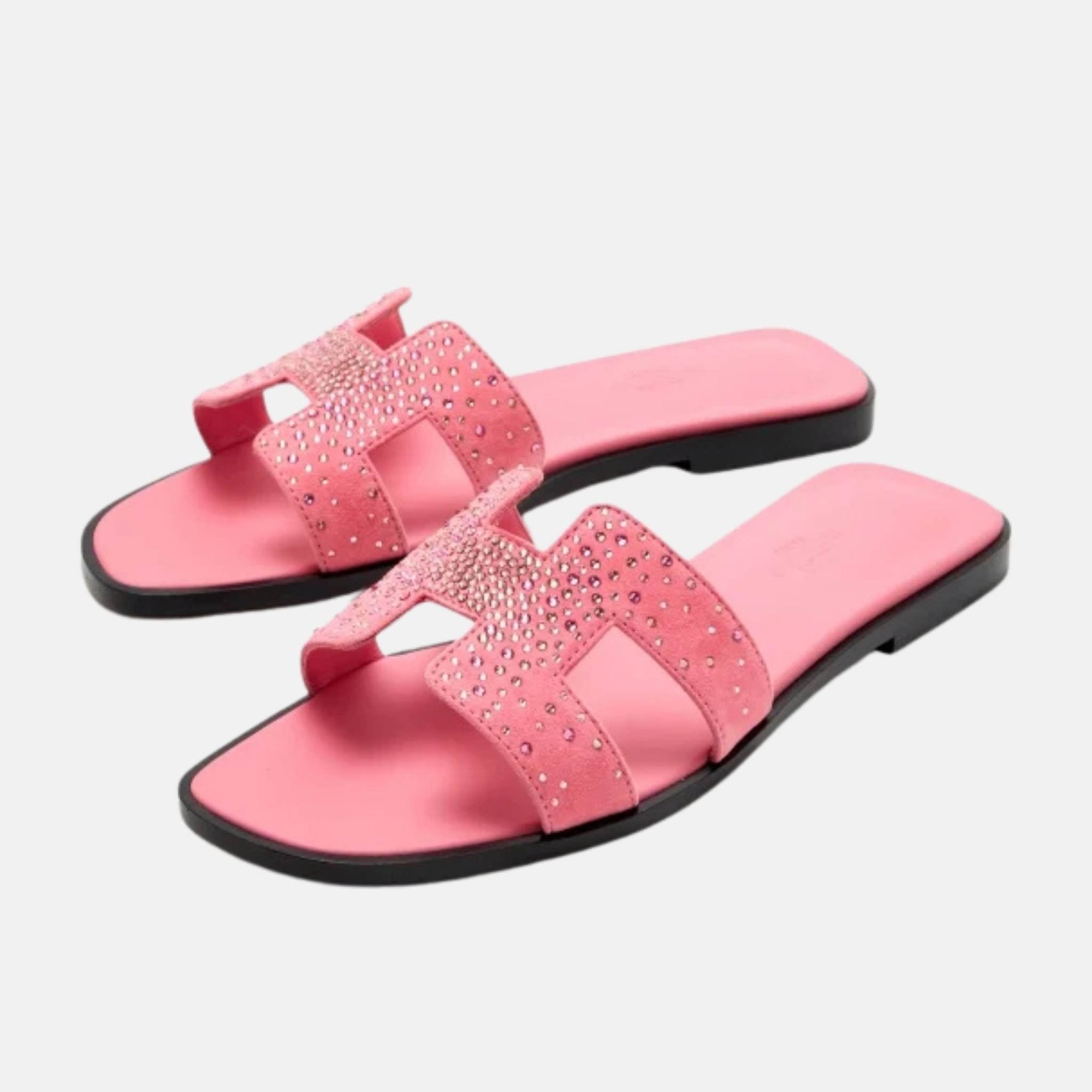 Оригінальна Oran Sandals With Dazzling Rhinestones Hermes – вид ззаду