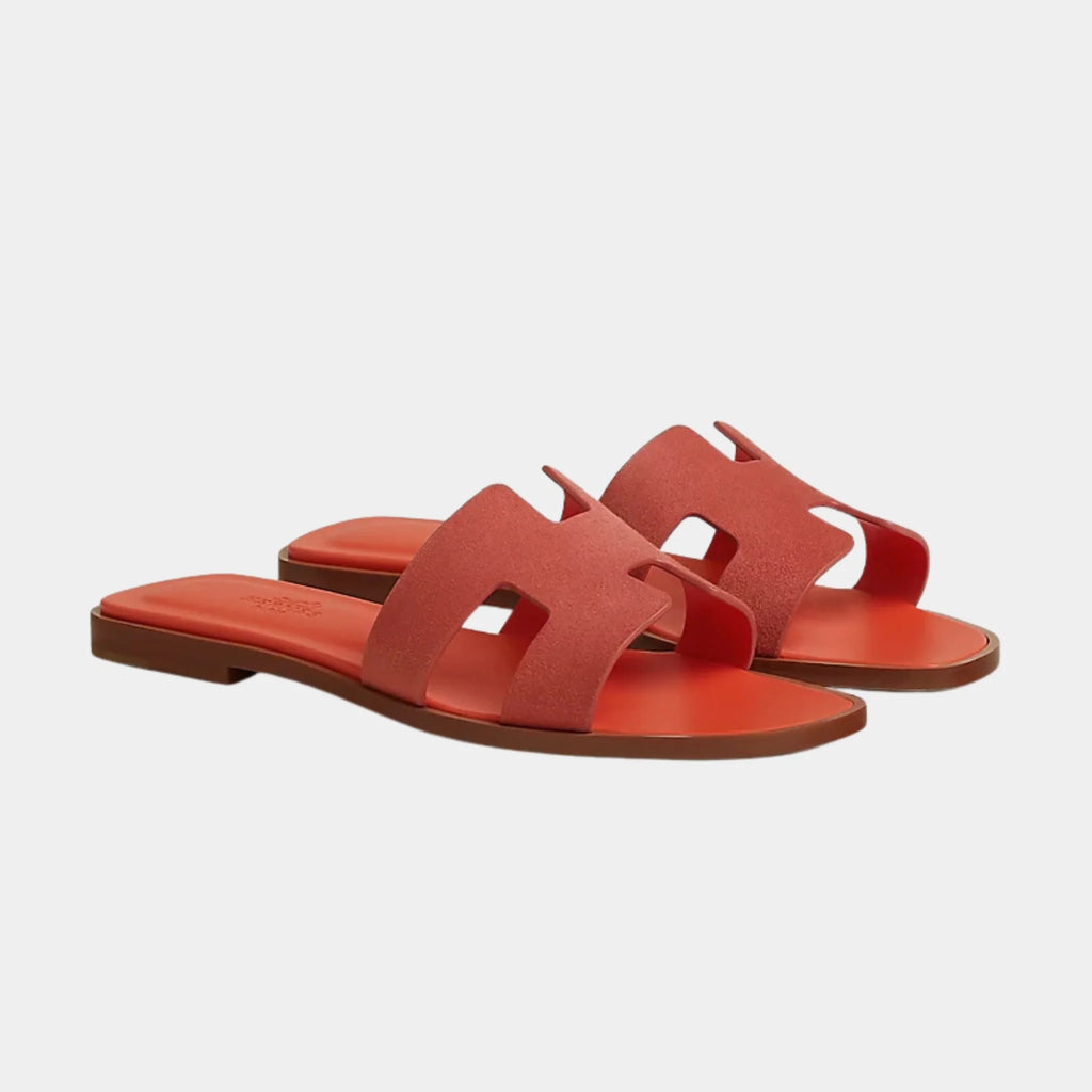 Oran Sandals In Duo Tone Suede Goatskin Hermes оригінал – Купити в Україні – боковий вид