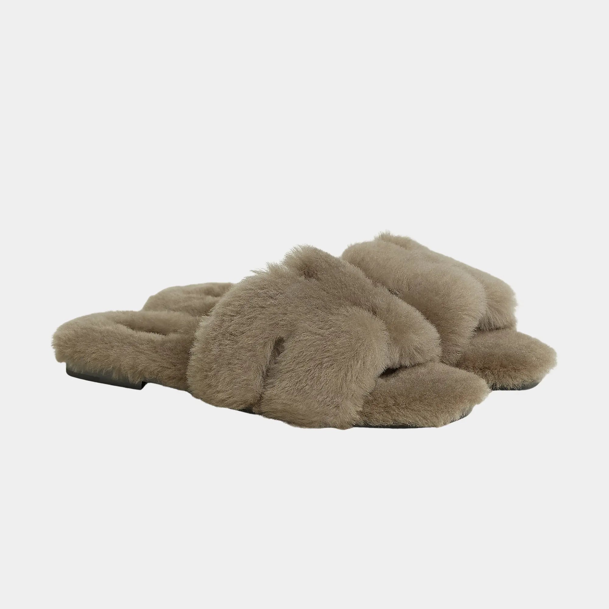 Oran Sandals In Shearling Hermes – Гарантія оригінальності – боковий вид