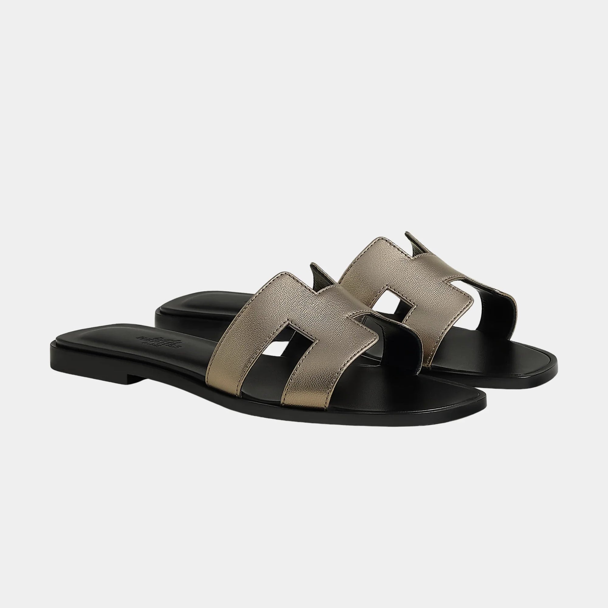 Oran Sandals In Metallic Goatskin Hermes – Гарантія оригінальності – збільшений вид
