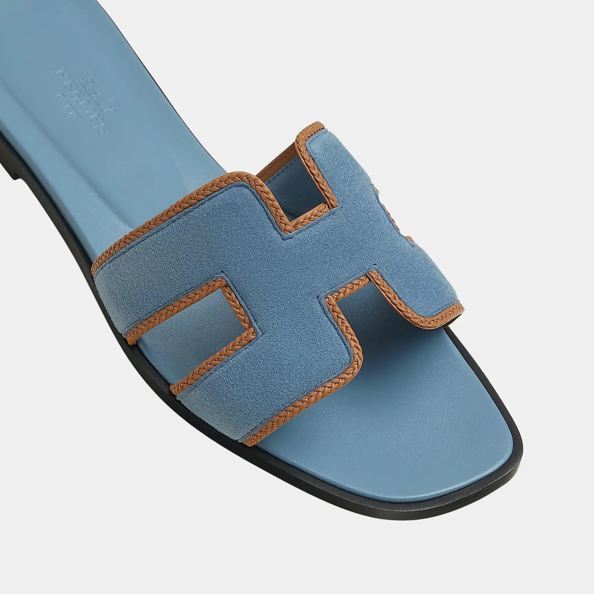 Oran Sandals In Suede And Braided Nappa Leather Hermes оригінал – Купити в Україні – детальний вид
