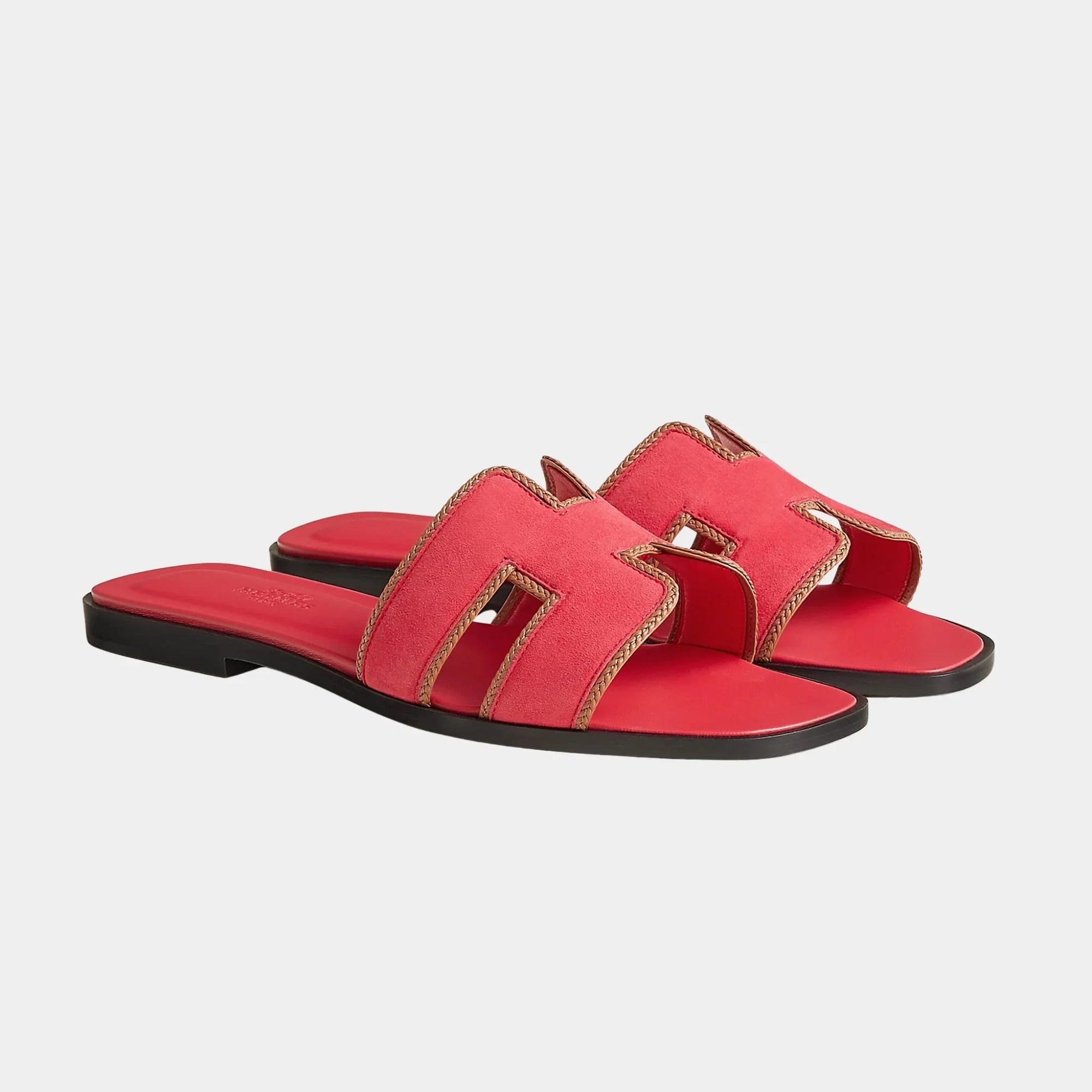 Oran Sandals In Suede And Braided Nappa Leather Hermes оригінал – Купити в Україні – збільшений вид