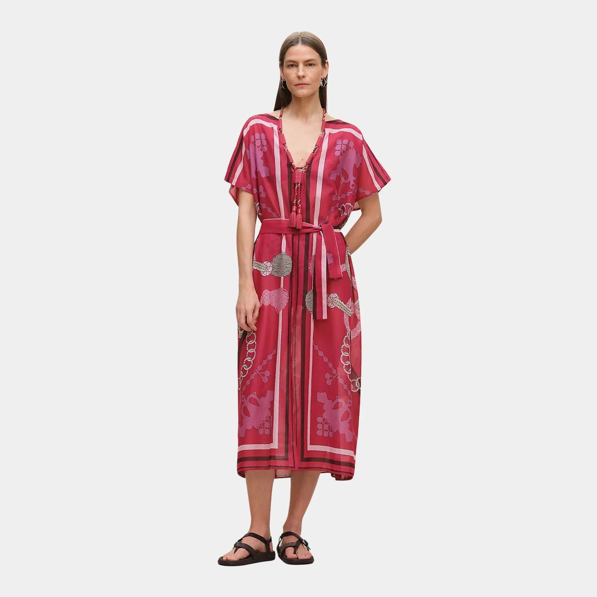 Palefroi Remix Maxi Beach Caftan Hermes – Гарантія оригінальності – боковий вид
