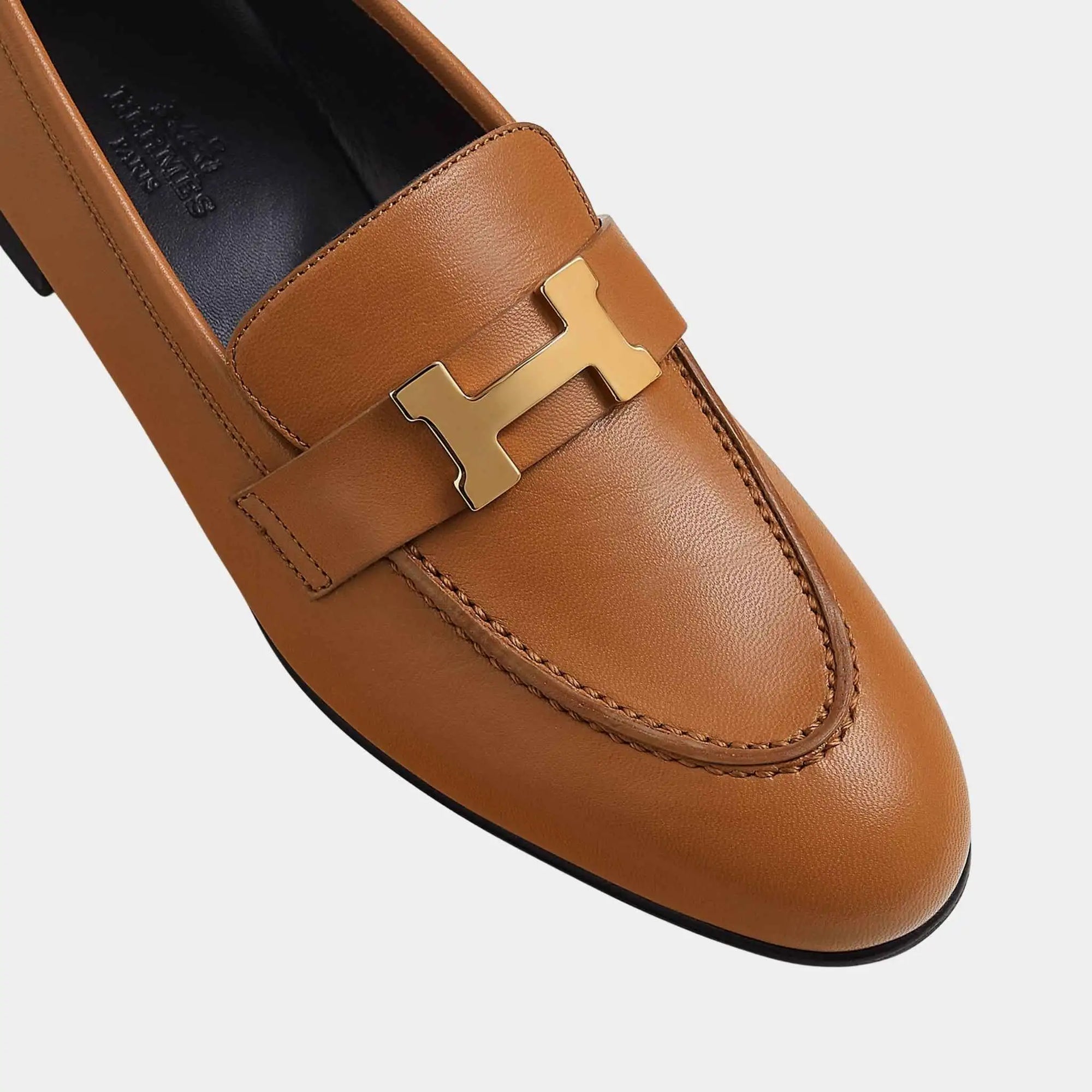 Оригінальна Paris Loafer In Goatskin With Permabrass Plated Buckle Women Hermes – детальний вид
