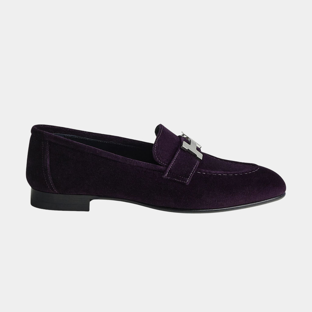Оригінальна Paris Loafer In Velvet Women Hermes – вид ззаду