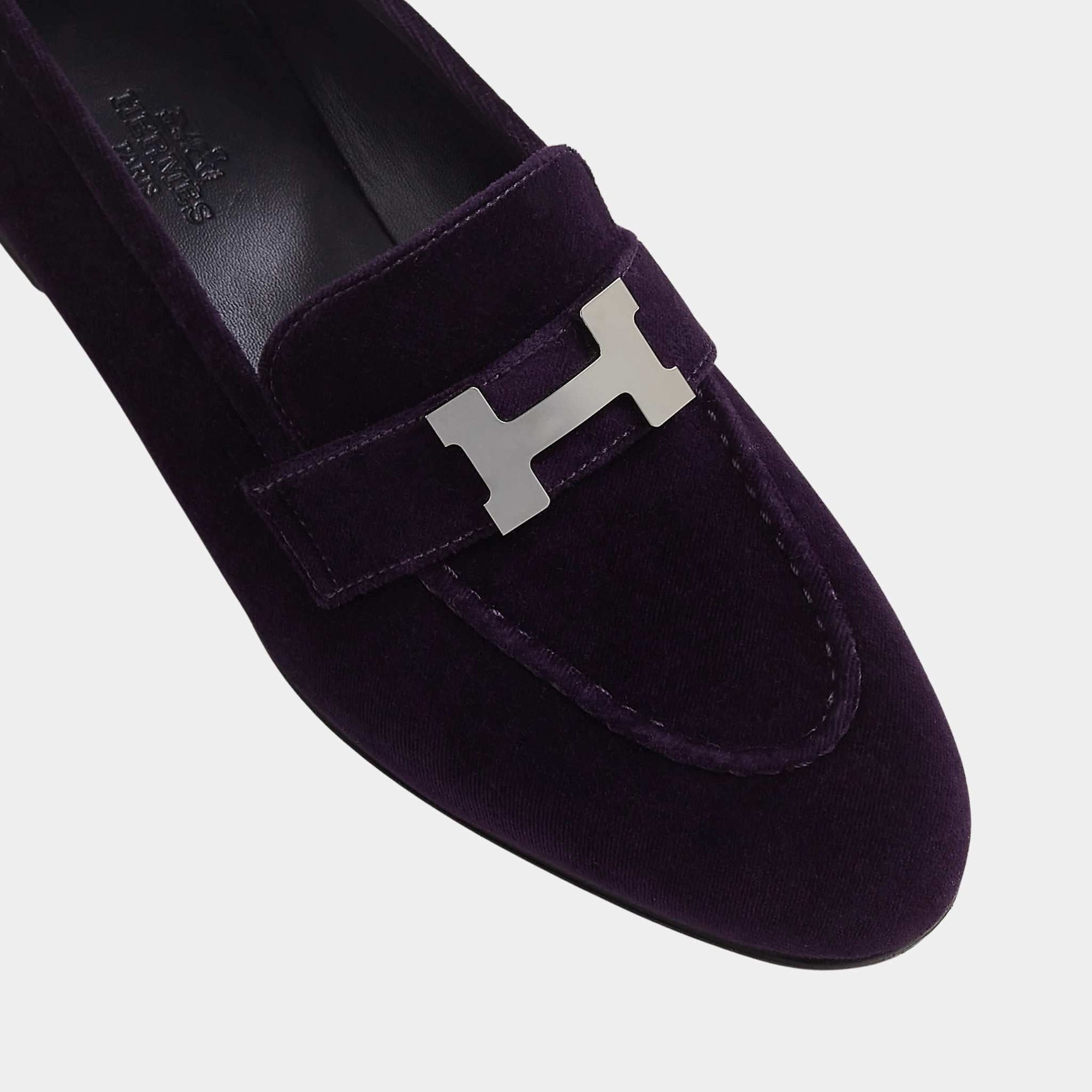 Оригінальна Paris Loafer In Velvet Women Hermes – детальний вид