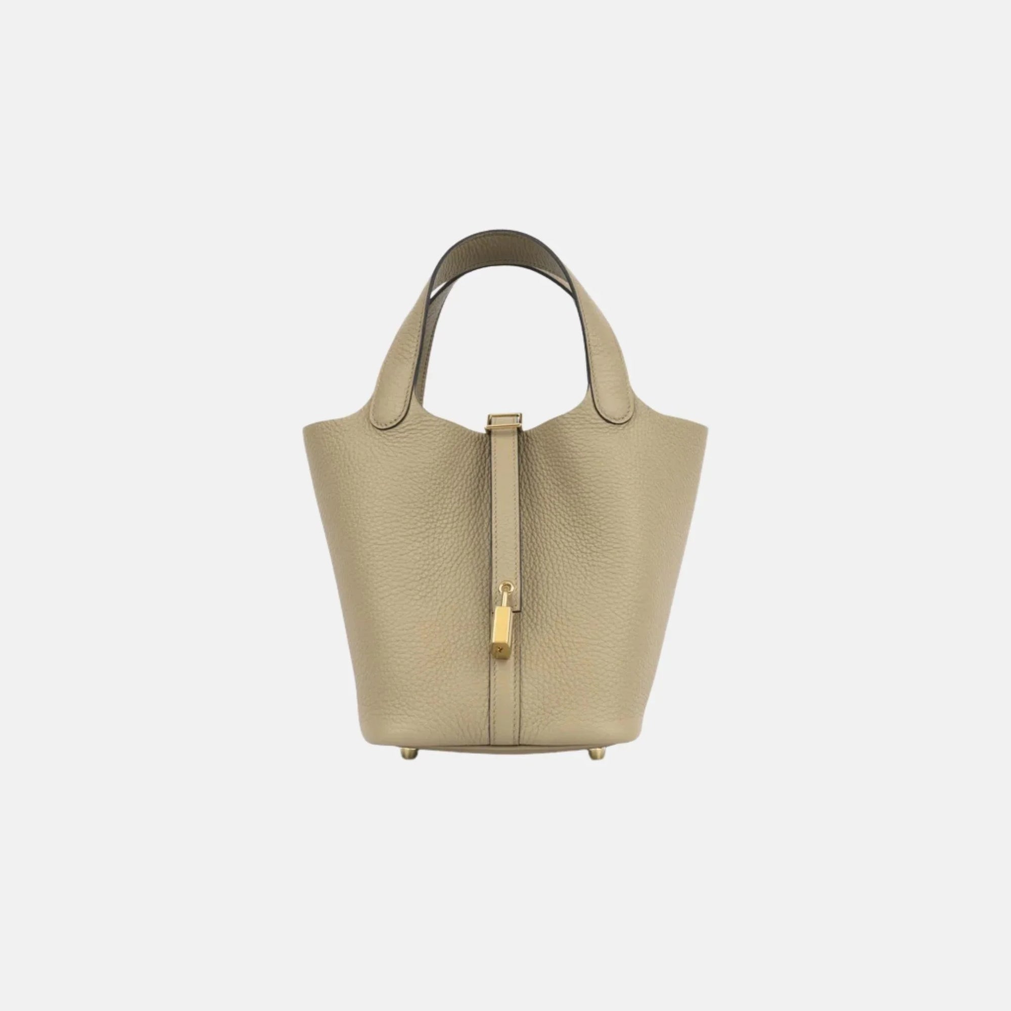 Picotin 18 Beige Marfa Clemence Ghw Hermes оригінал – Купити в Україні – боковий вид
