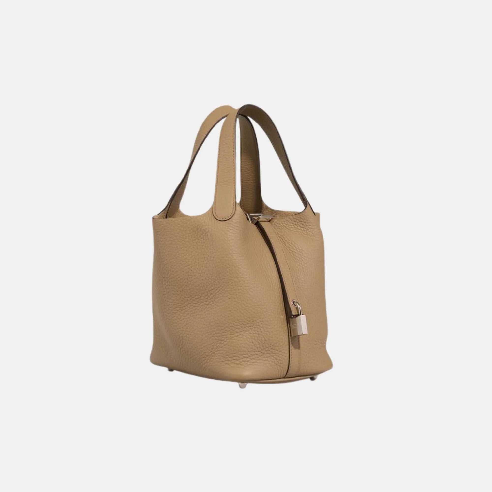 Оригінальна Picotin 18 Beige Marfa Clemence Phw Hermes – детальний вид