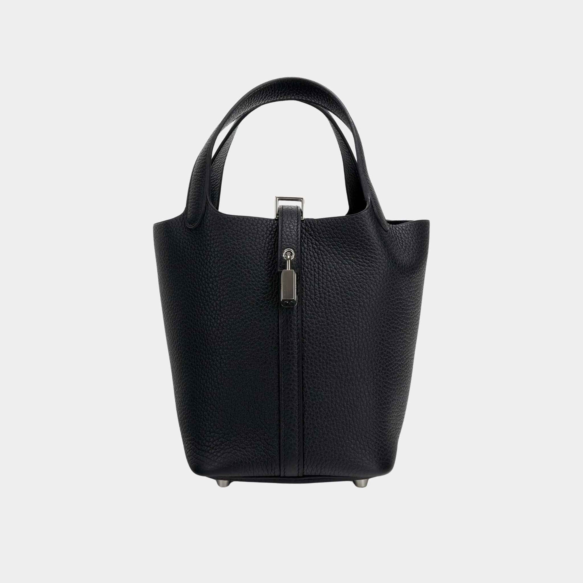 Picotin 18 Clemence Black Phw Hermes оригінал – Купити в Україні – боковий вид