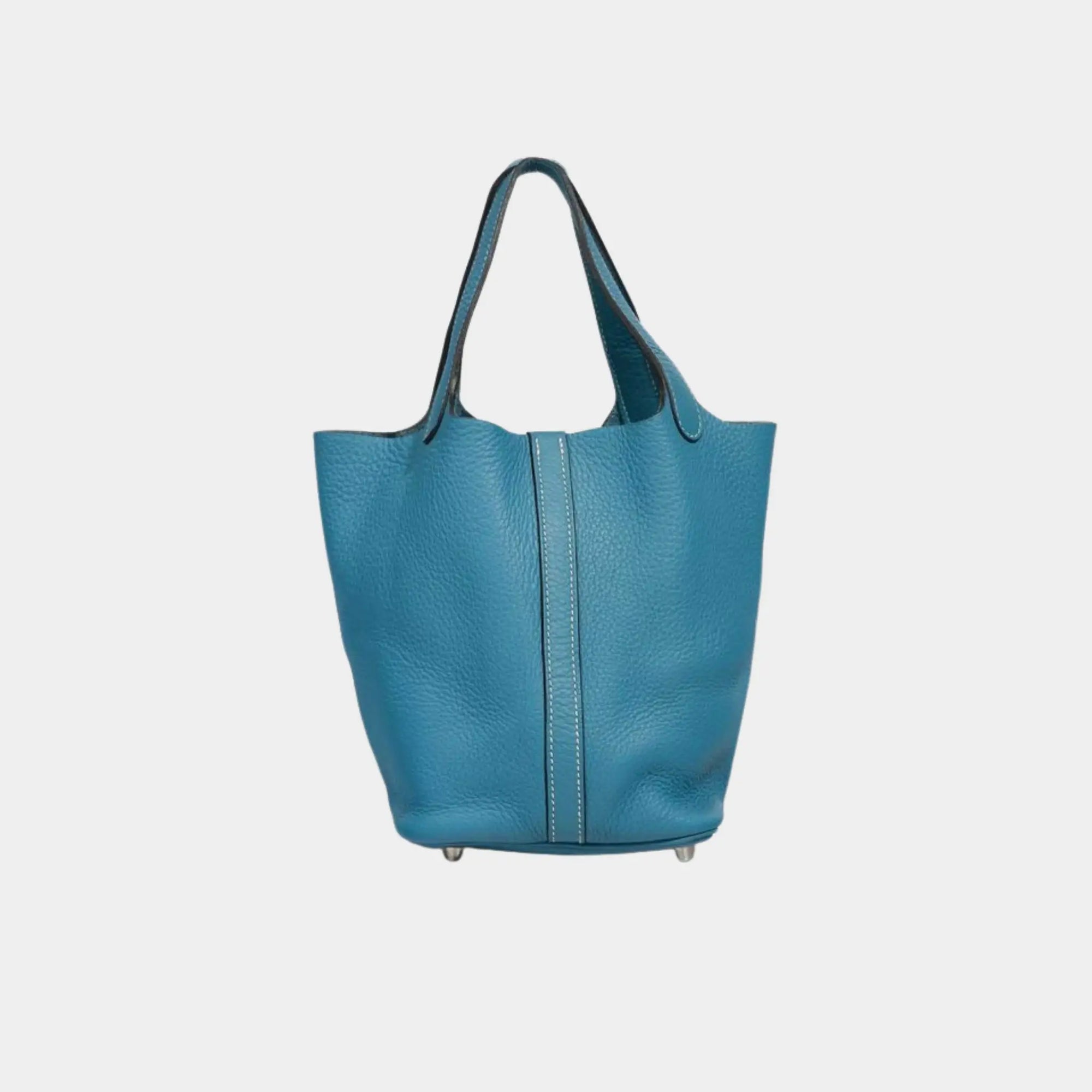Picotin 18 Clemence Bleu Jean Phw Hermes оригінал – Купити в Україні – вид ззаду