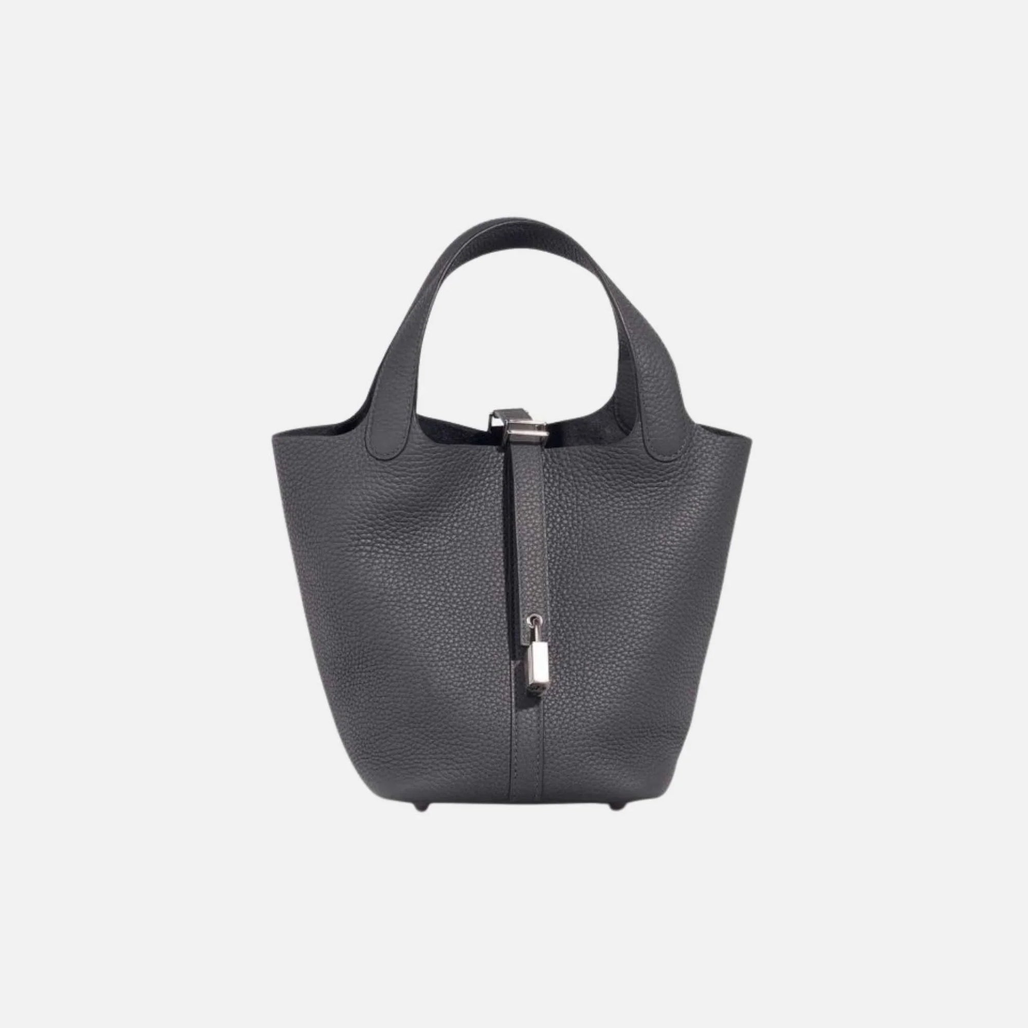 Picotin 18 Clemence Gris Misty Phw Hermes оригінал – Купити в Україні – боковий вид