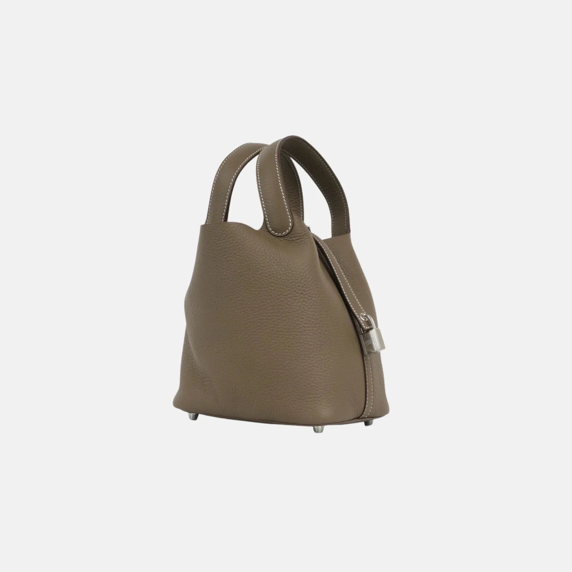 Оригінальна Picotin 18 Etoupe Clemence Leather Phw Hermes – вид ззаду