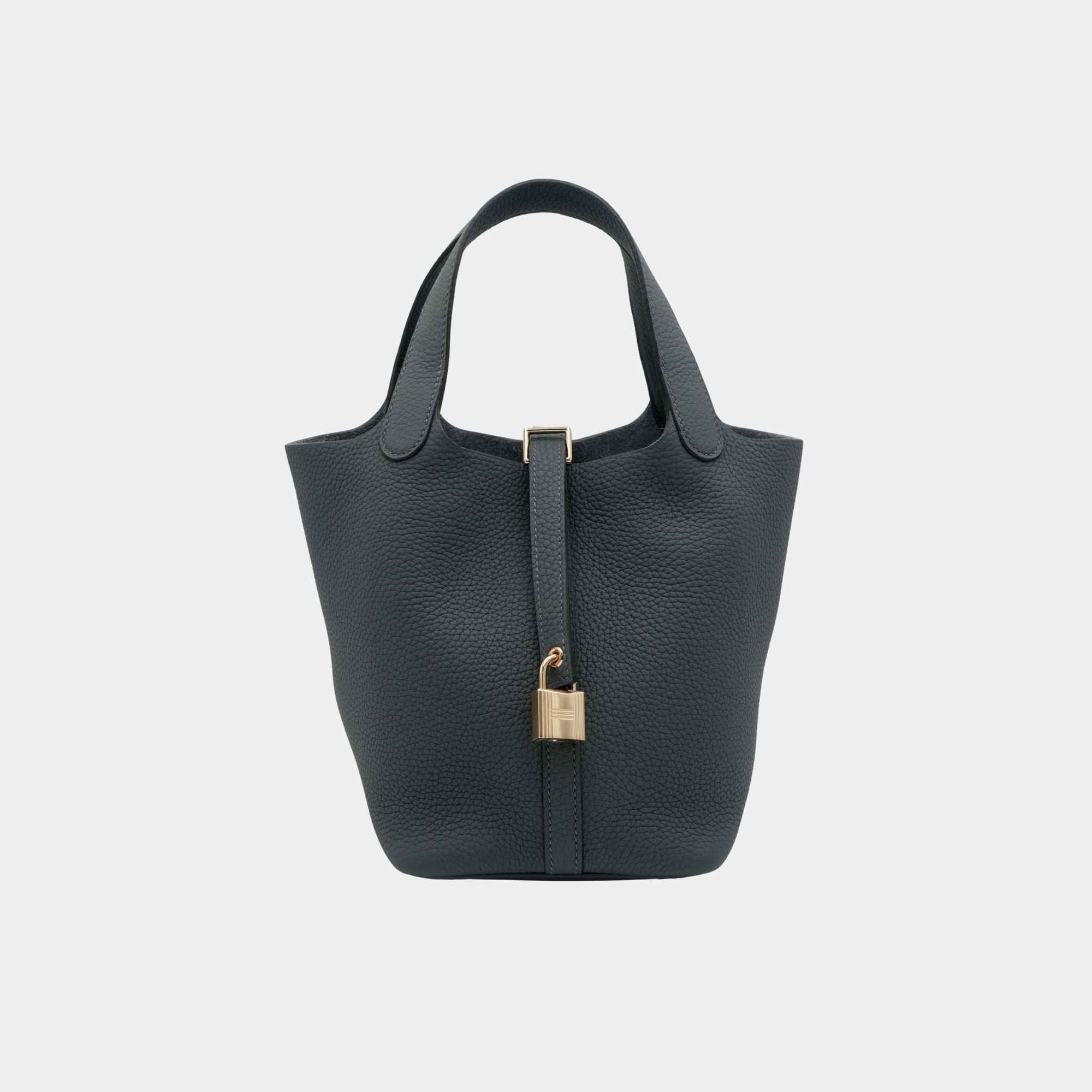 Оригінальна Picotin 18 Gris Misty Pbhw Hermes – боковий вид