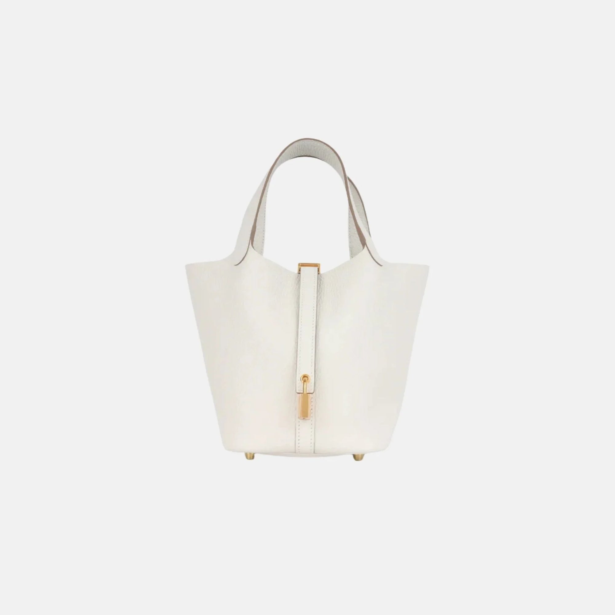 Оригінальна Picotin 18 Gris Pale Clemence Ghw Hermes – боковий вид