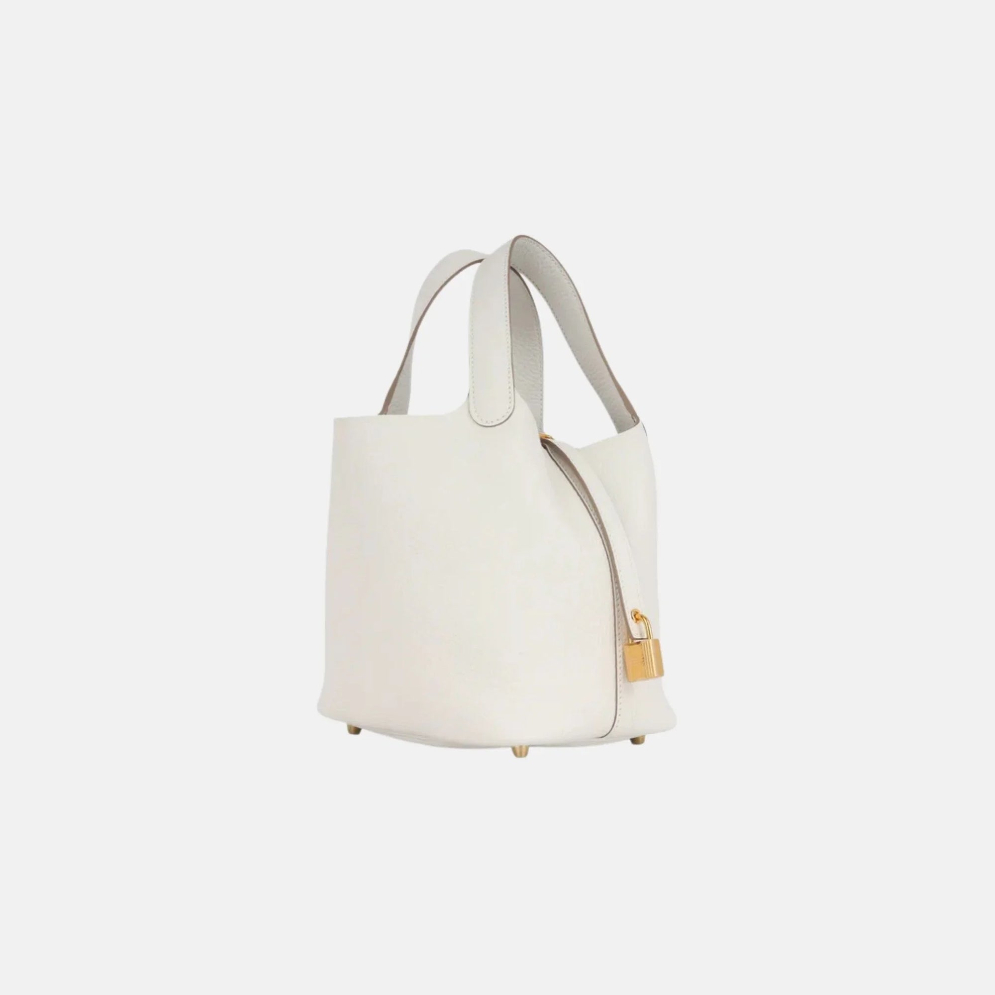 Оригінальна Picotin 18 Gris Pale Clemence Ghw Hermes – вид ззаду