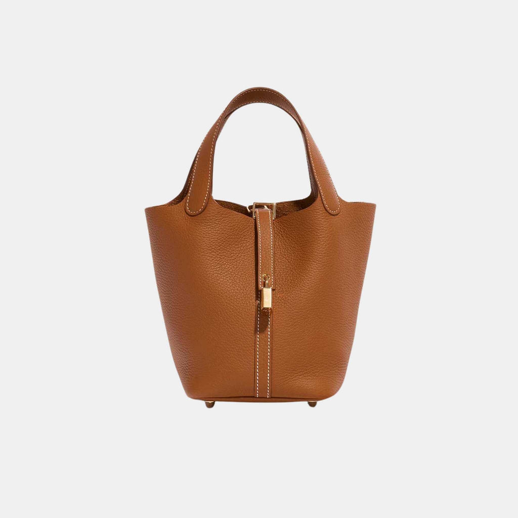 Оригінальна Picotin 18 Taurillon Clemence Gold Ghw Hermes – боковий вид