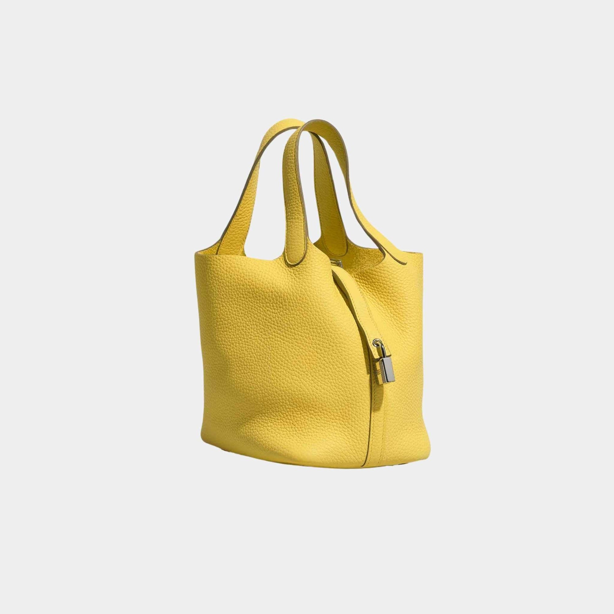 Picotin 18 Taurillon Clemence Lime Phw Hermes – Гарантія оригінальності – детальний вид