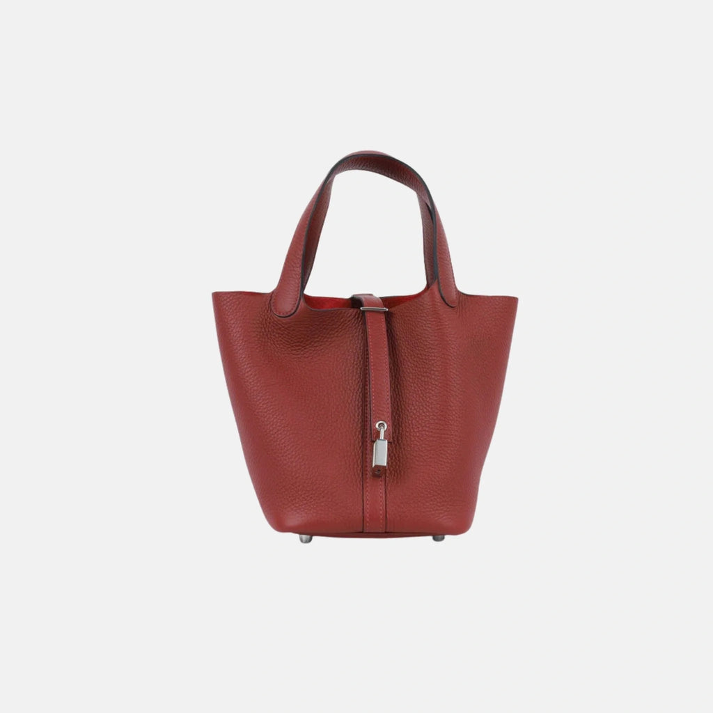 Оригінальна Picotin 18 Taurillon Clemence Rouge H Phw Hermes – боковий вид