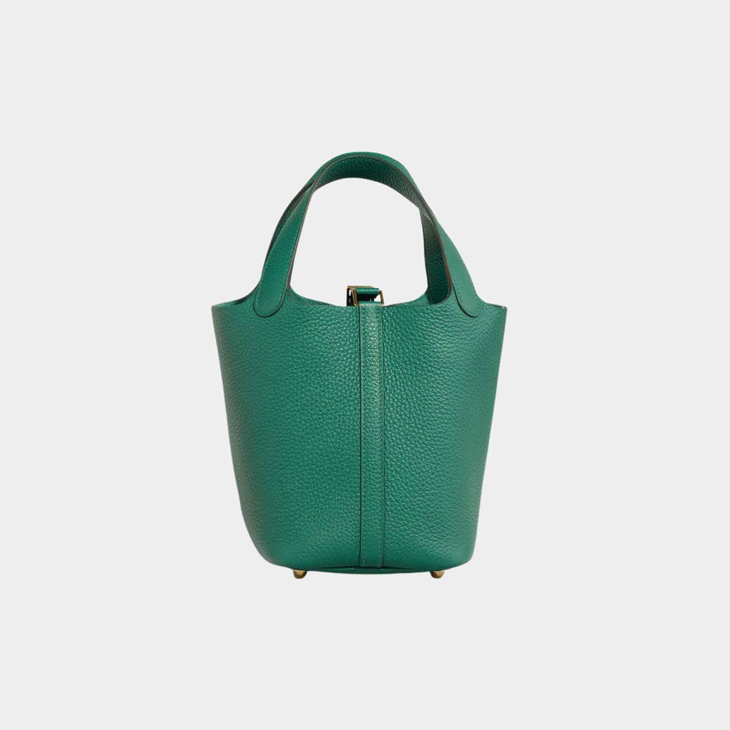 Оригінальна Picotin 18 Taurillon Clemence Vert Vertigo Ghw Hermes – вид ззаду
