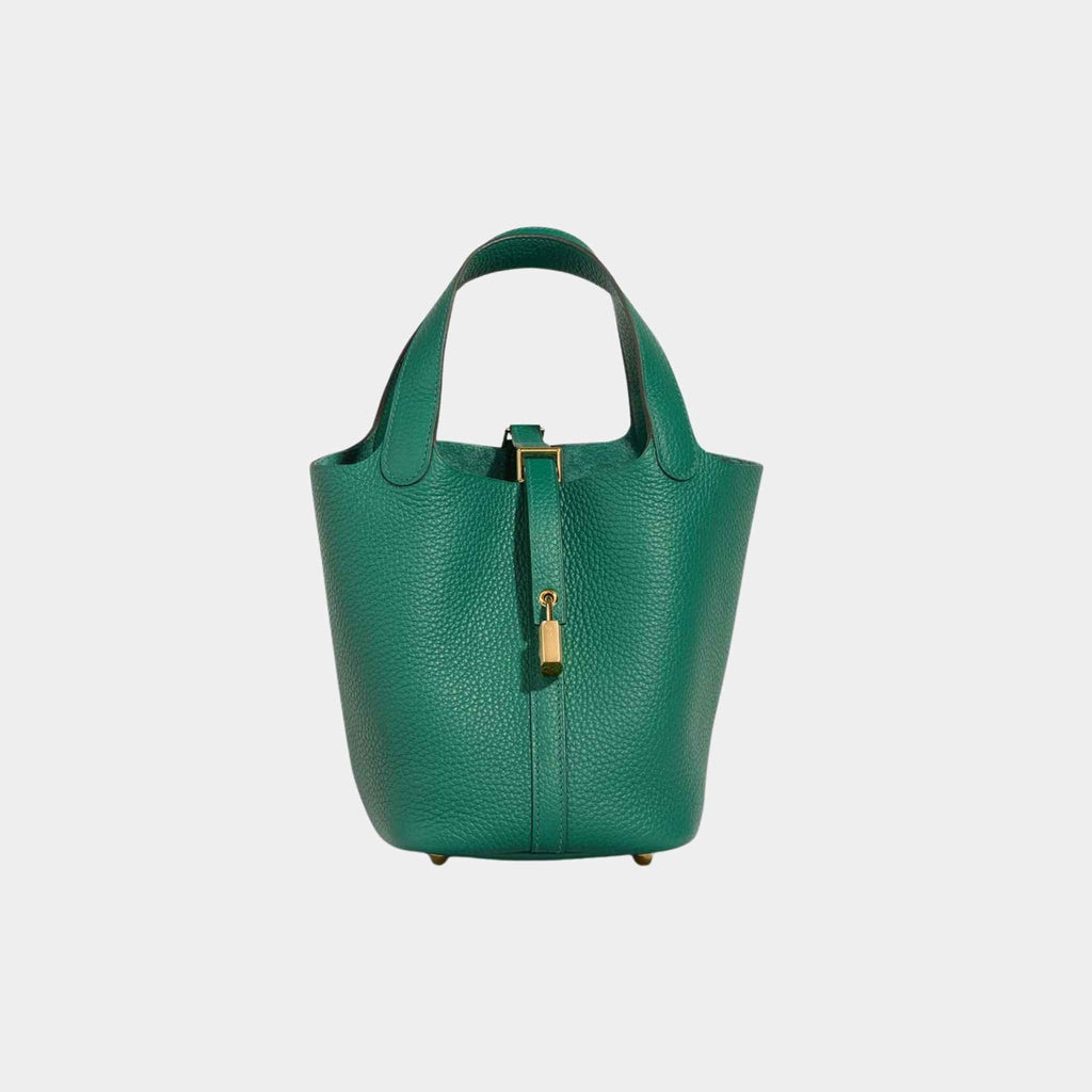 Оригінальна Picotin 18 Taurillon Clemence Vert Vertigo Ghw Hermes – боковий вид