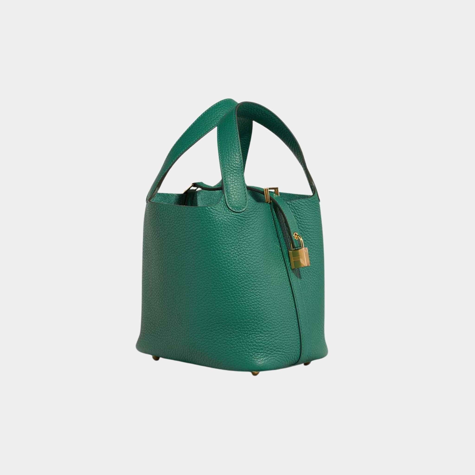 Оригінальна Picotin 18 Taurillon Clemence Vert Vertigo Ghw Hermes – детальний вид